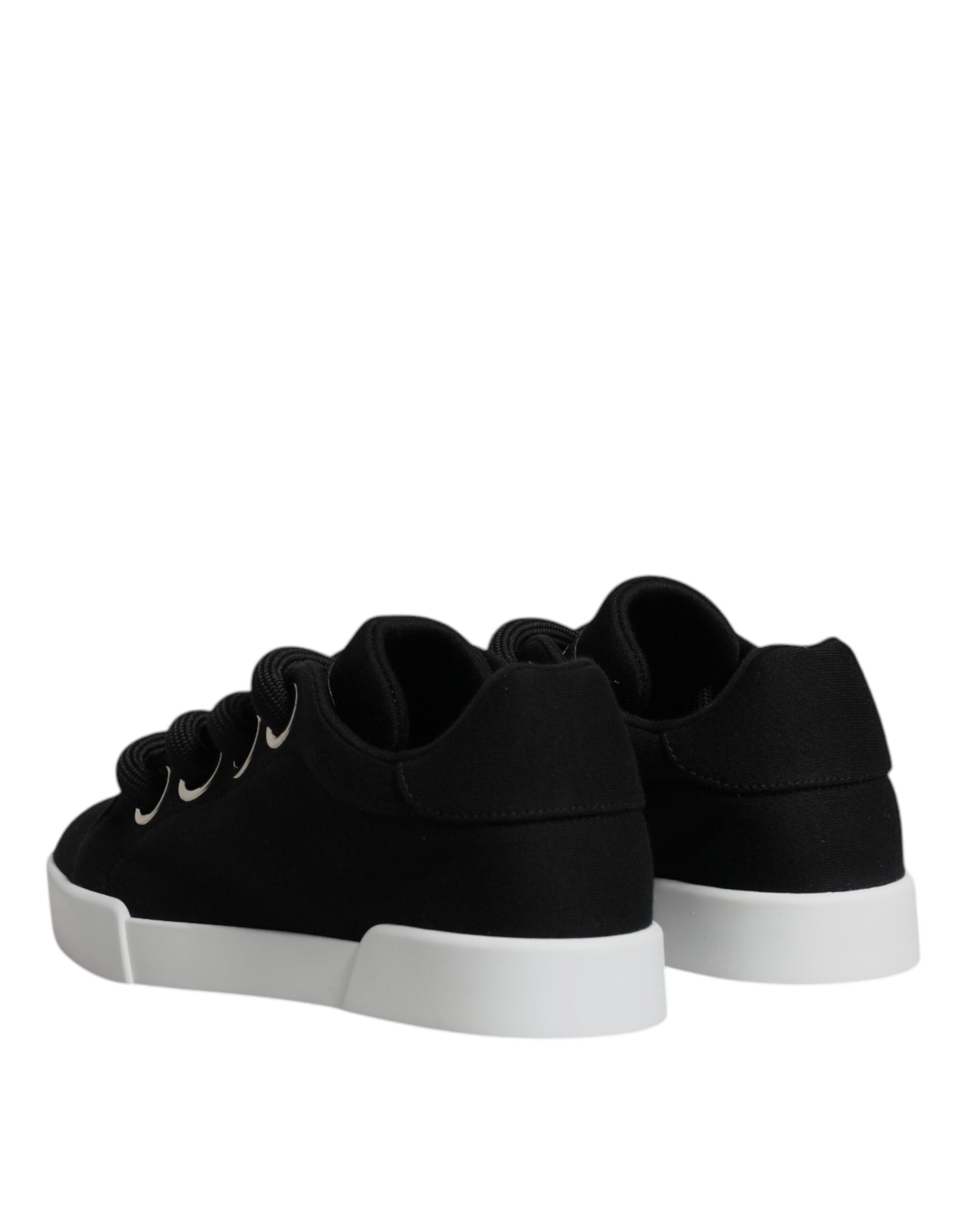 Dolce & Gabbana Black Portofino Low Top Sneakers Shoes | Regal Royce