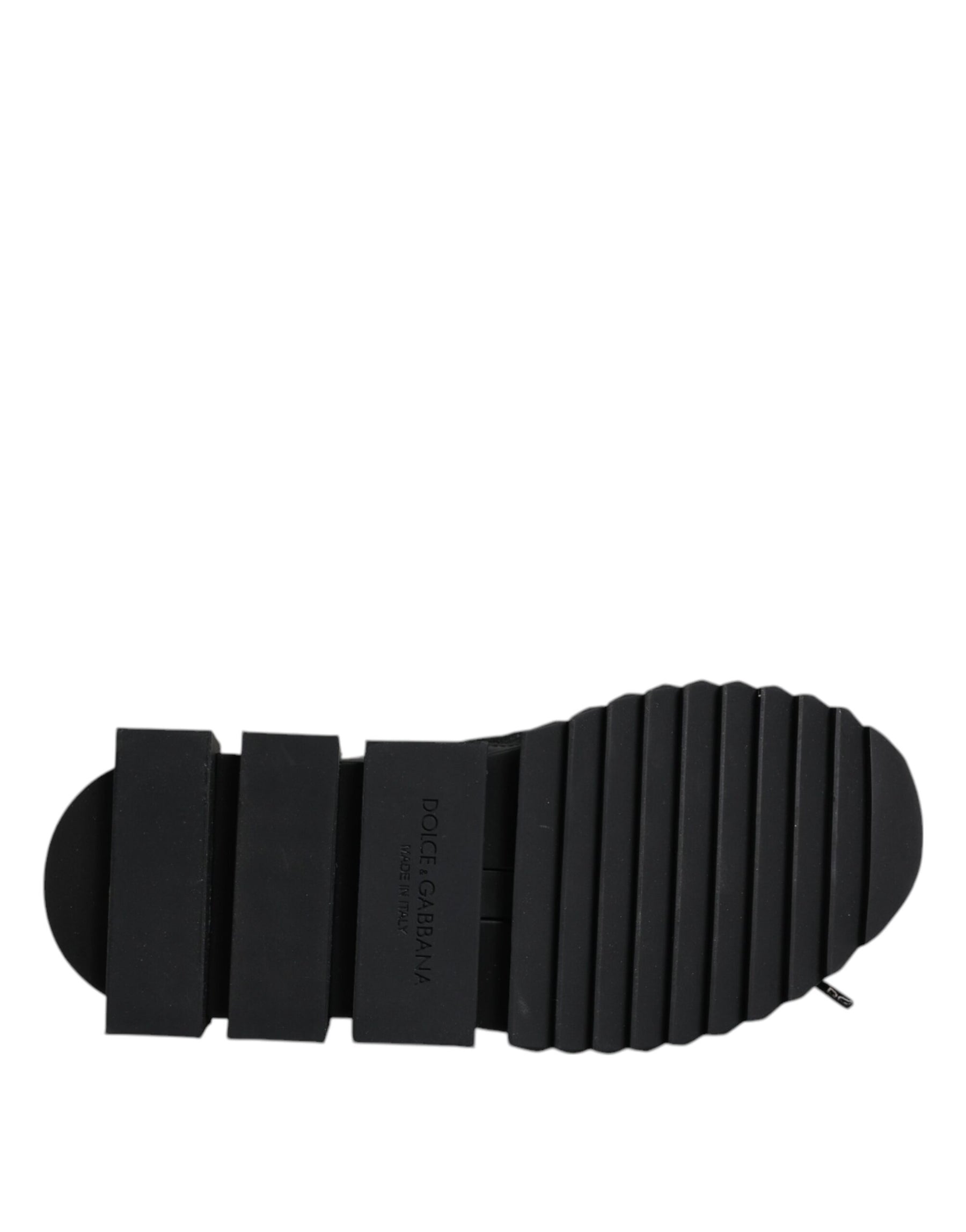 Dolce & Gabbana Black Sorrento Socks Logo Sneakers Shoes | Regal Royce