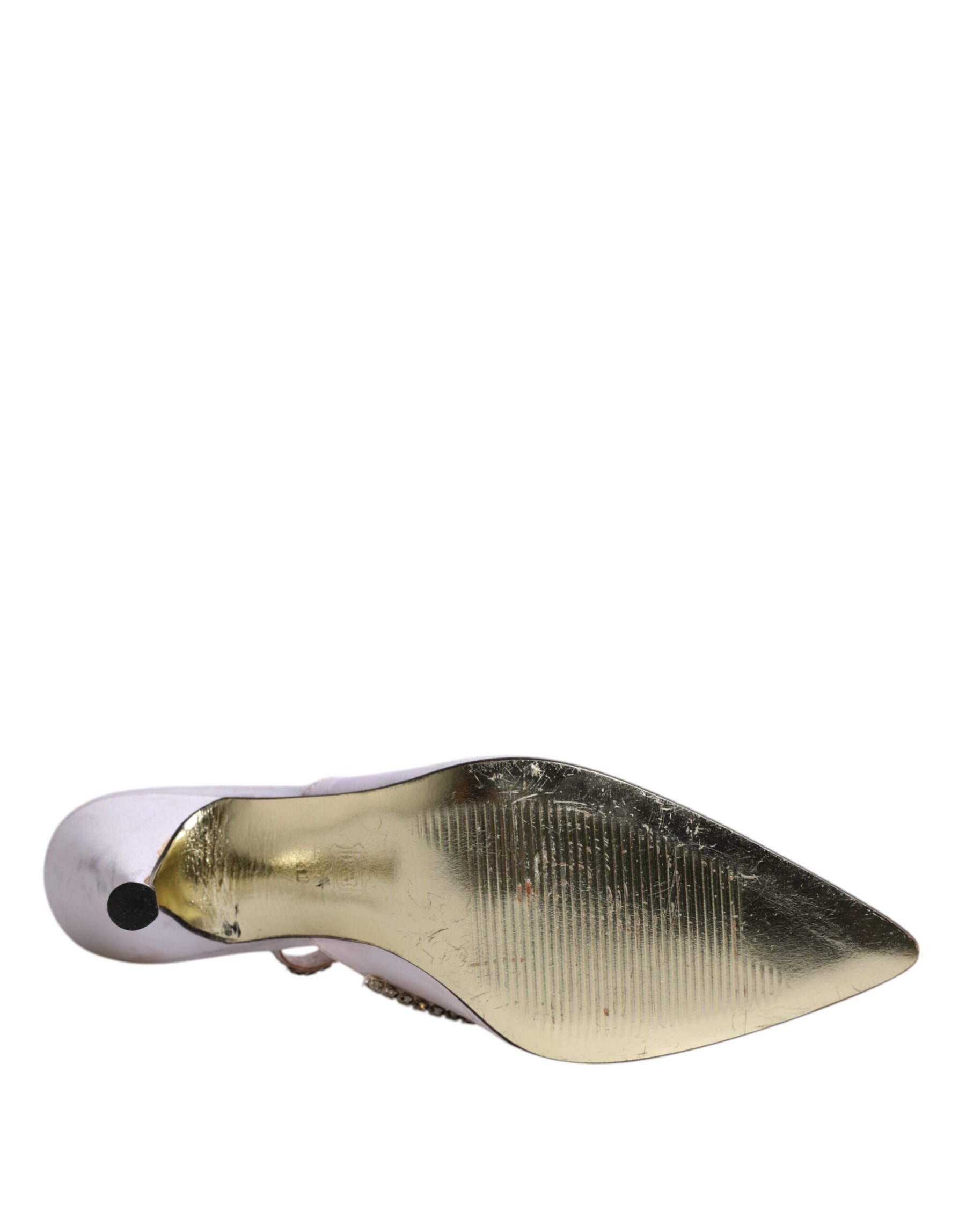 Dolce & Gabbana White Strass Crystal Slingbacks Pumps Shoes | Regal Royce