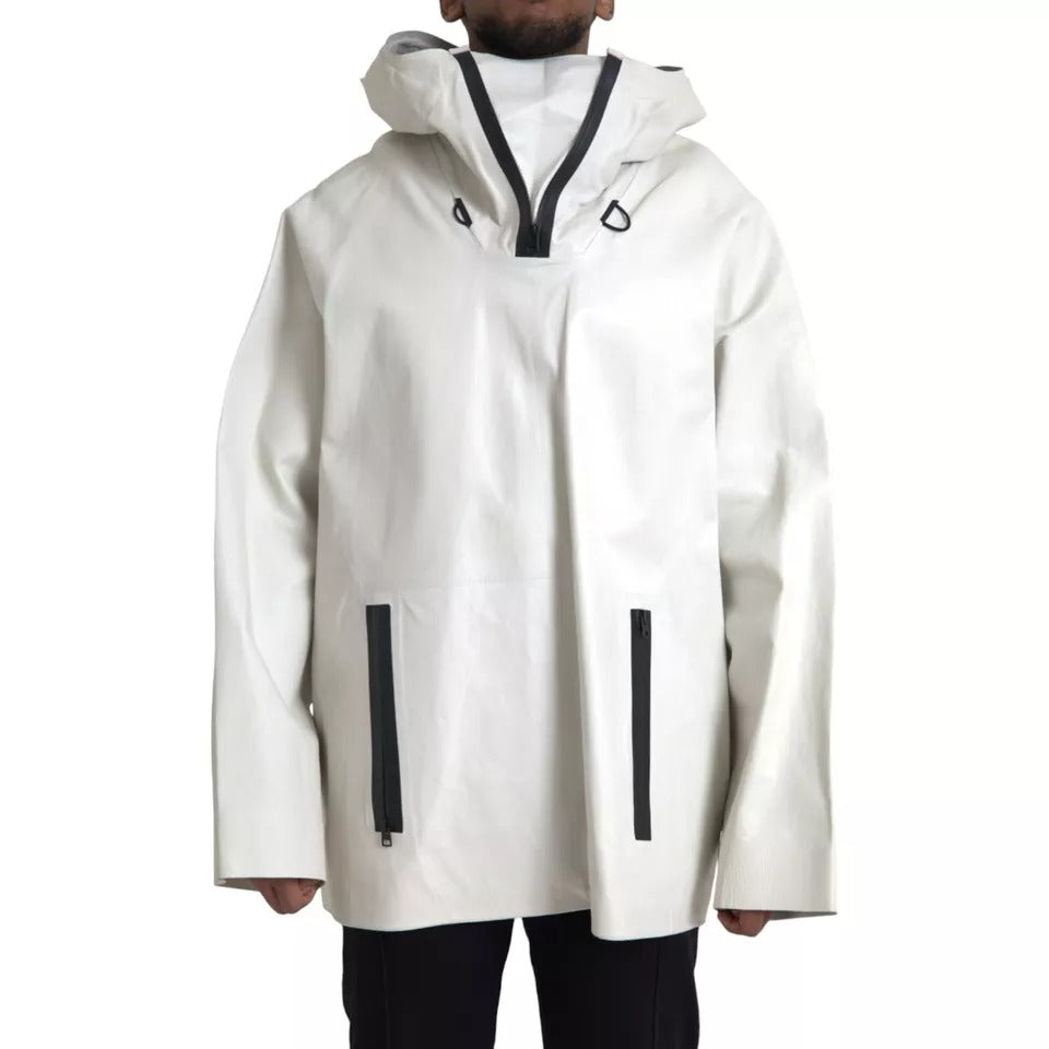 Bottega Veneta White Leather Men Waterproof Jacket Blouson | Regal Royce