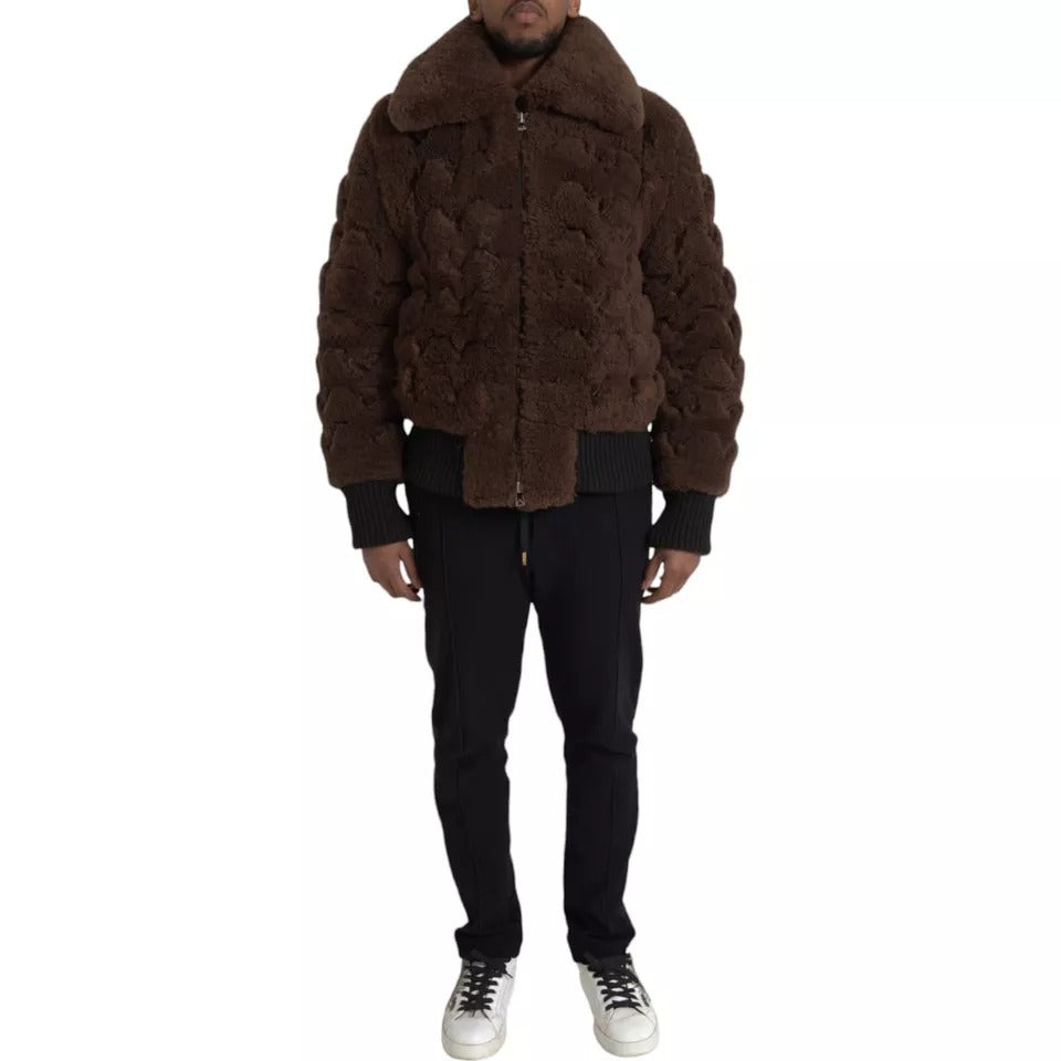 Bottega Veneta Brown Fur Lamb Shearling Coat Jacket | Regal Royce