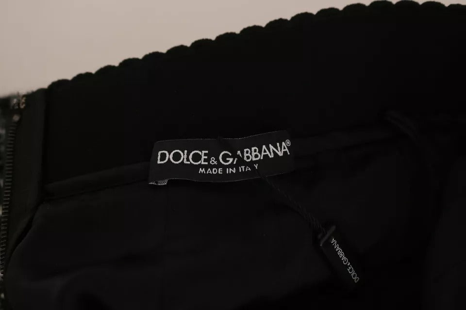 Dolce & Gabbana Black Check Flounce Detailed Wool Mini Skirt | Regal Royce