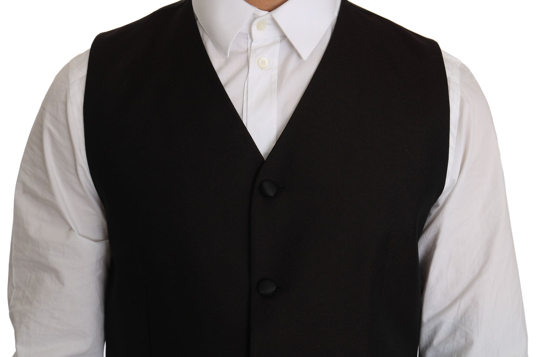 Dolce & Gabbana Black Silk Dress Waistcoat | Regal Royce