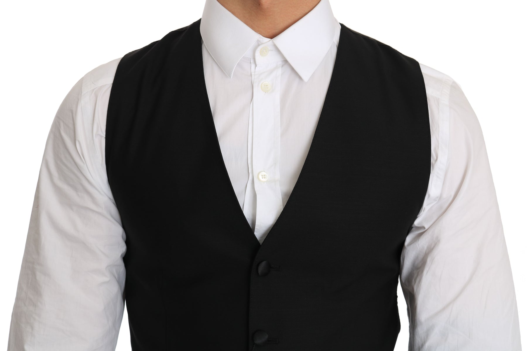 Dolce & Gabbana Black Wool Dress Waistcoat | Regal Royce