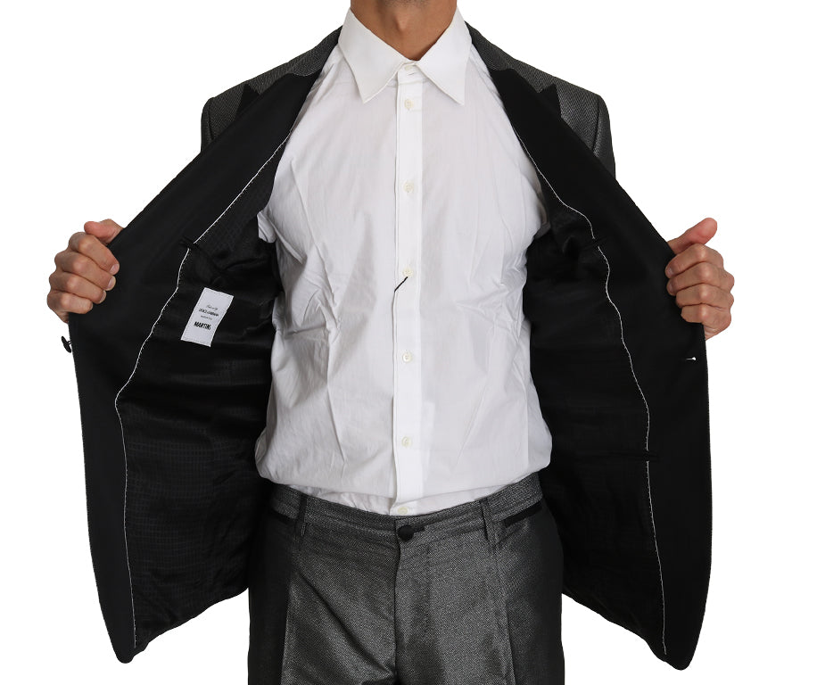 Dolce & Gabbana Gray Patterned MARTINI 2 Piece Suit | Regal Royce