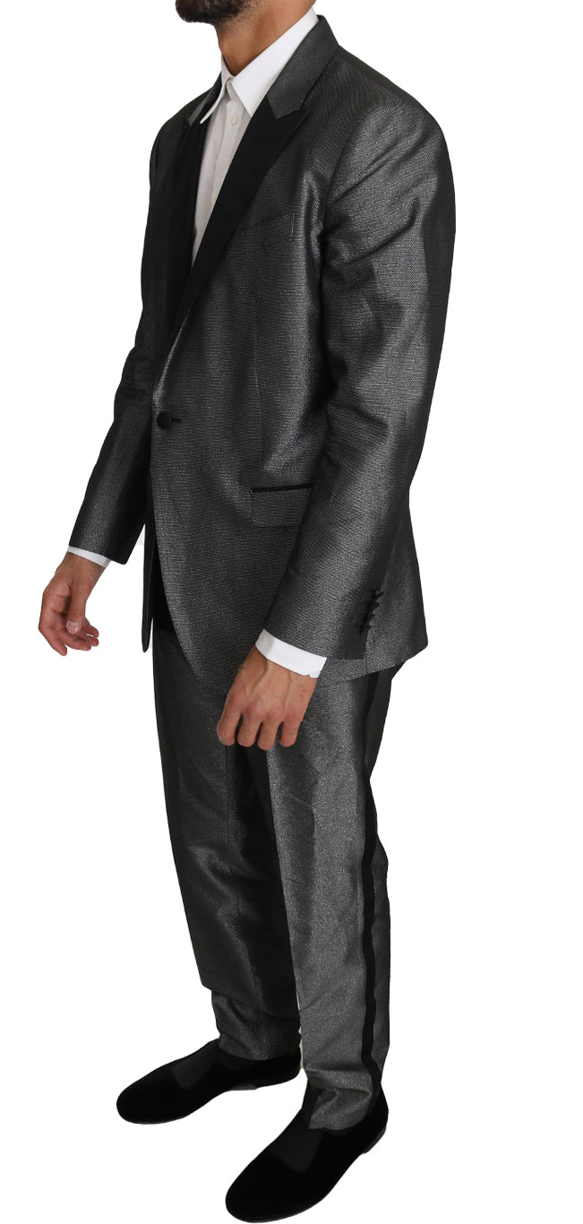 Dolce & Gabbana Gray Patterned MARTINI 2 Piece Suit | Regal Royce