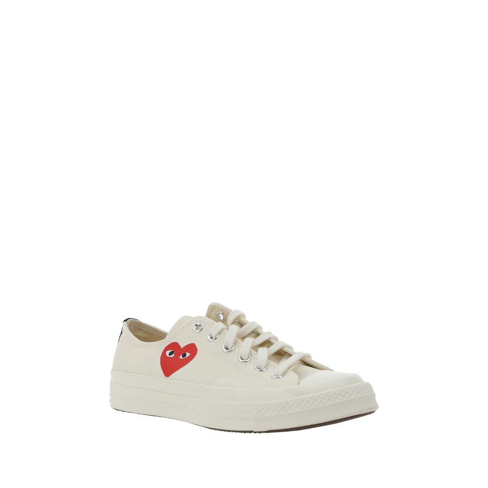 Comme Des Garçons Play x Converse White Rubber Low Top Sneakers | Regal Royce