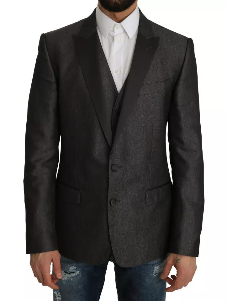 Dolce & Gabbana Gray MARTINI 2 Piece Vest Coat Blazer | Regal Royce