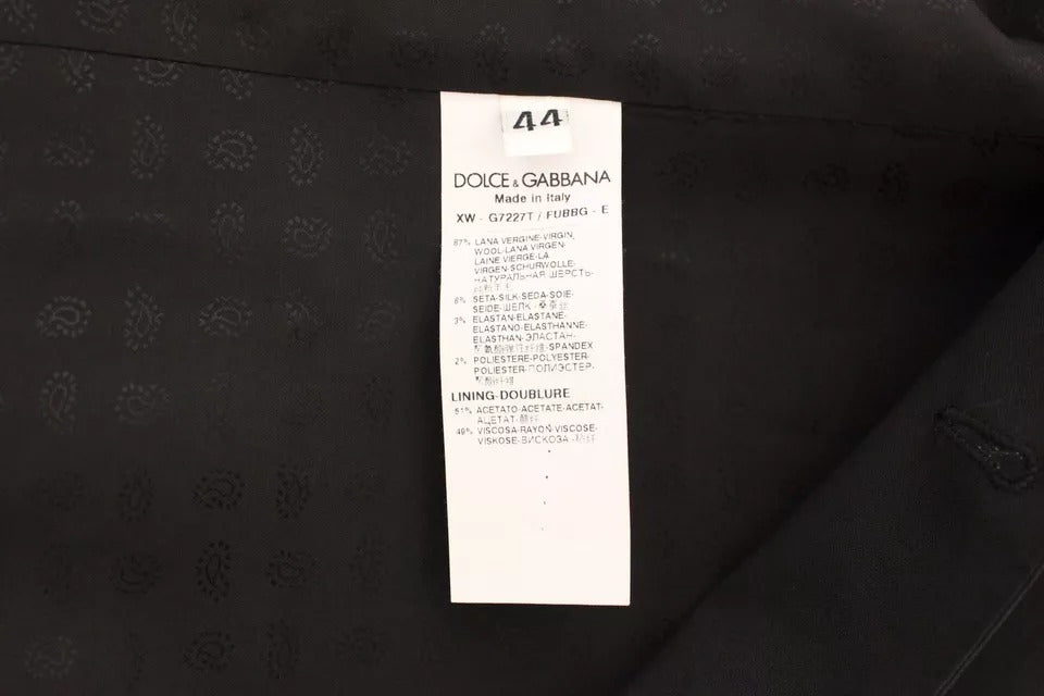 Dolce & Gabbana Black Wool Silk Dress Gilet Jacket Vest | Regal Royce