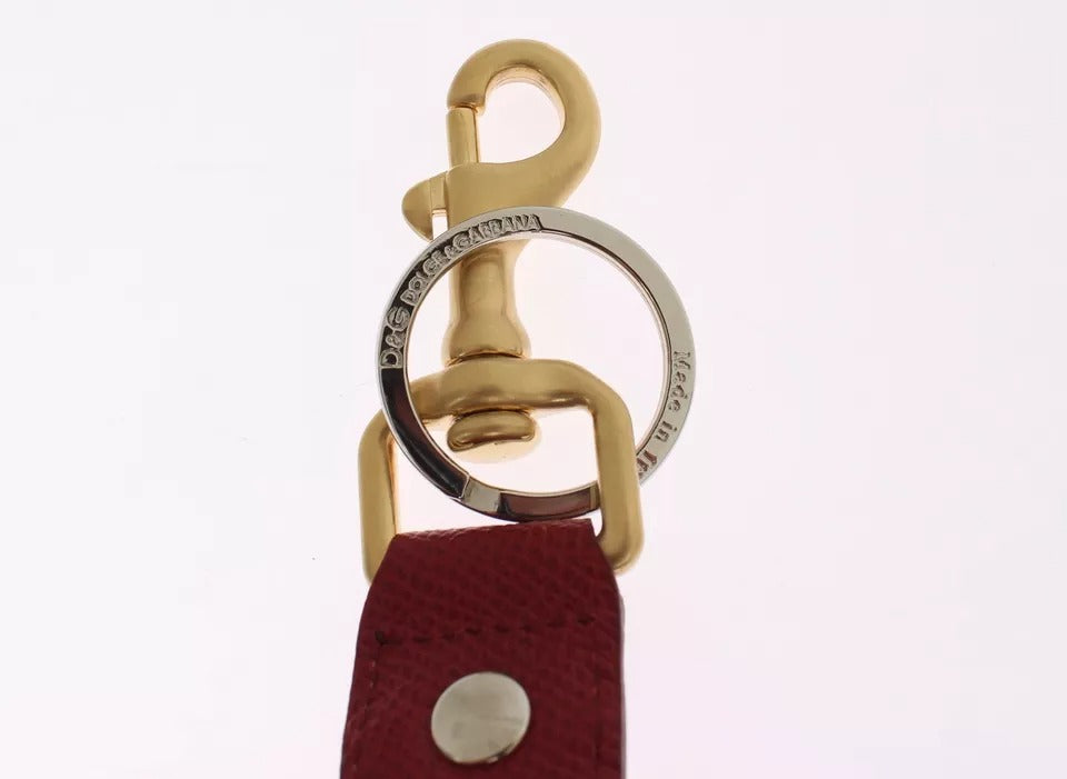 Dolce & Gabbana Multicolor Raffia Leather Clasp Finder Chain Keyring | Regal Royce