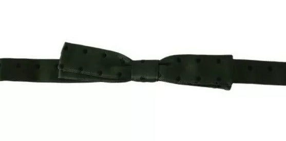 Dolce & Gabbana Green Silk Dotted Mens Necktie Bow Tie | Regal Royce