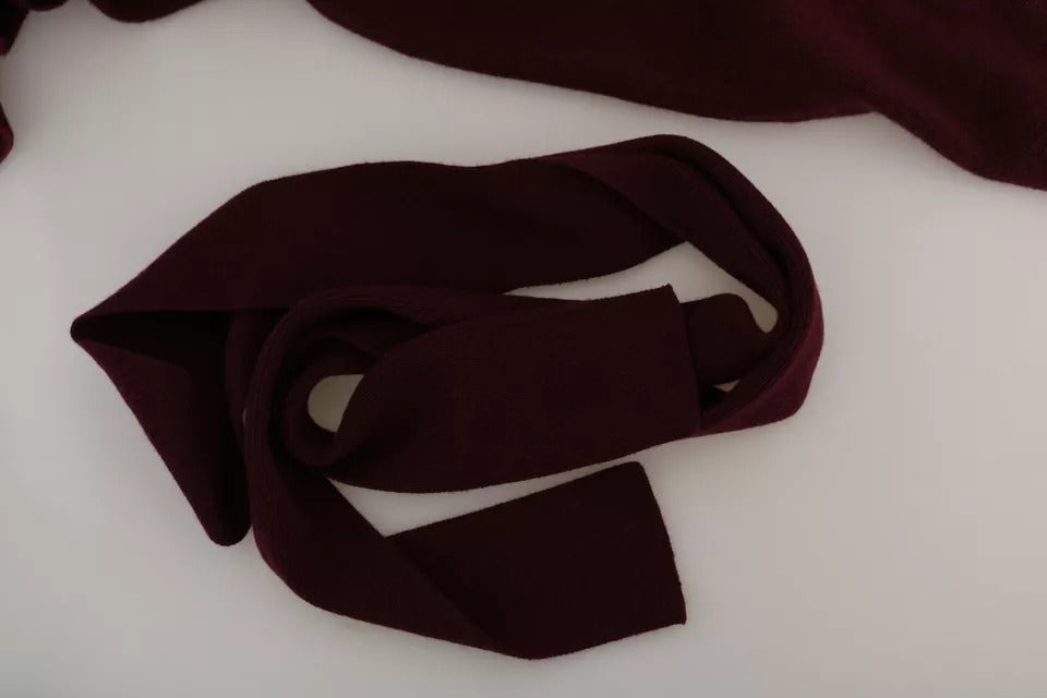 Dolce & Gabbana Bordeaux Cashmere Crown Cardigan Sweater | Regal Royce