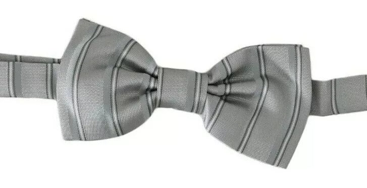 Dolce & Gabbana Light Gray Lining Adjustable Neck Butterfly Bow Tie | Regal Royce