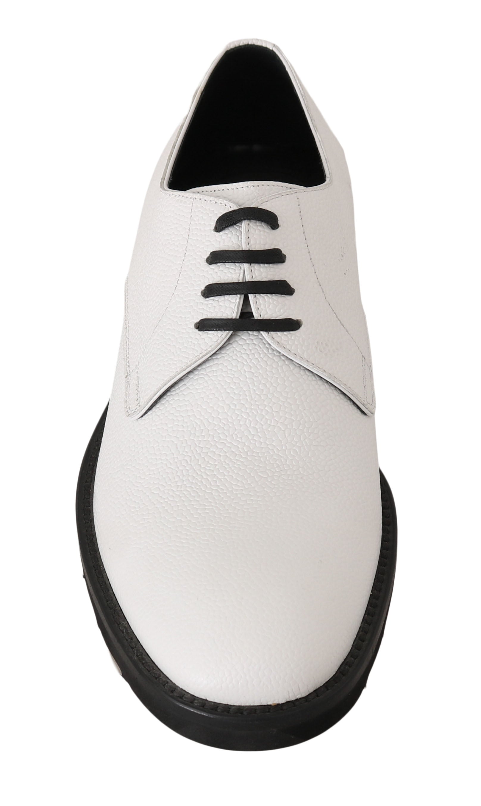 Dolce & Gabbana White Leather Derby Dress Formal Shoes | Regal Royce