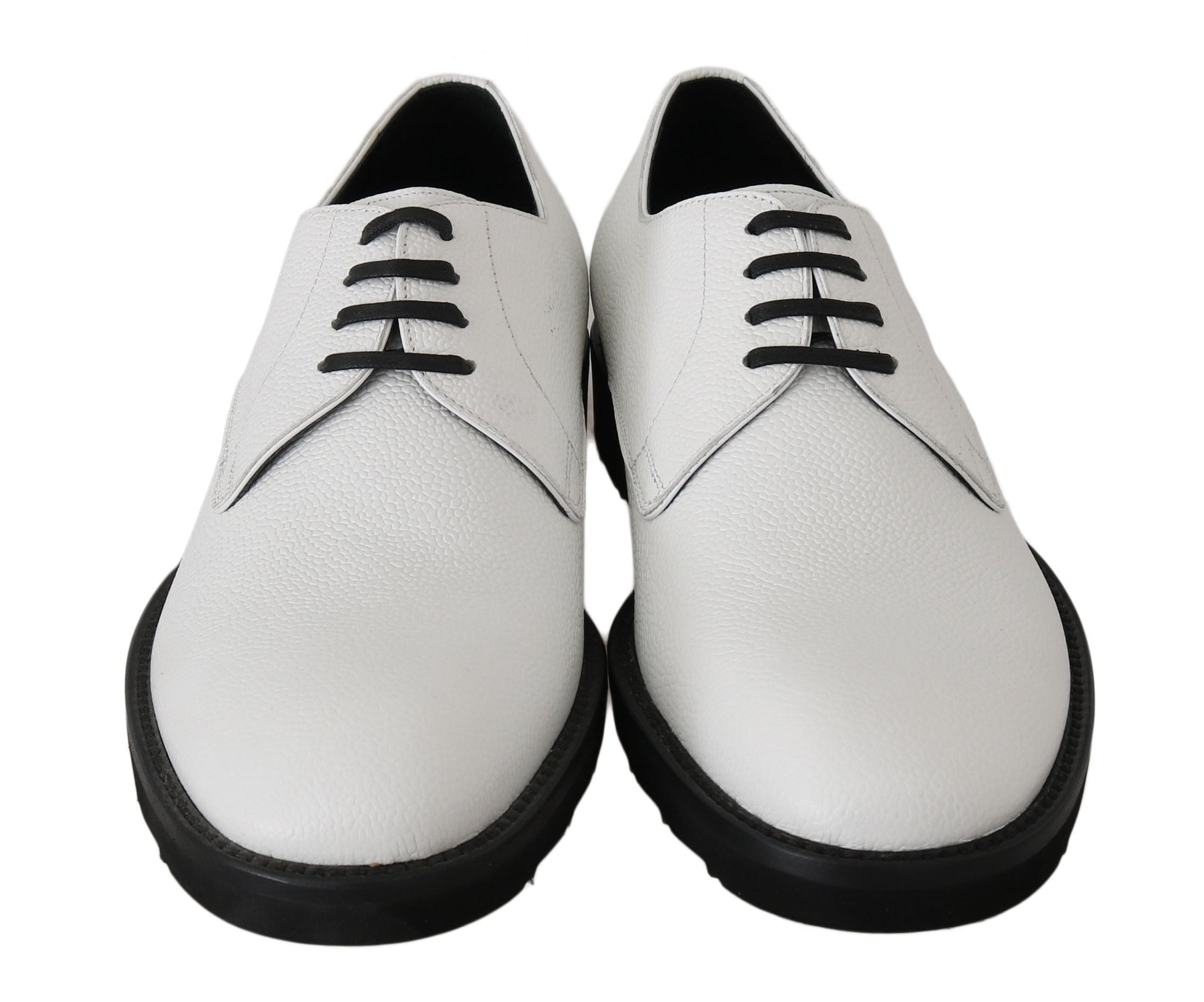 Dolce & Gabbana White Leather Derby Dress Formal Shoes | Regal Royce