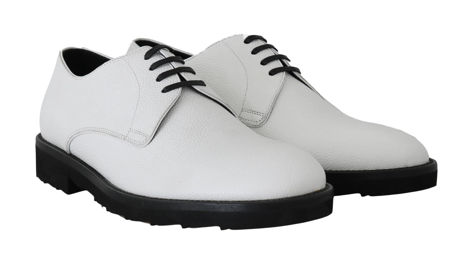 Dolce & Gabbana White Leather Derby Dress Formal Shoes | Regal Royce