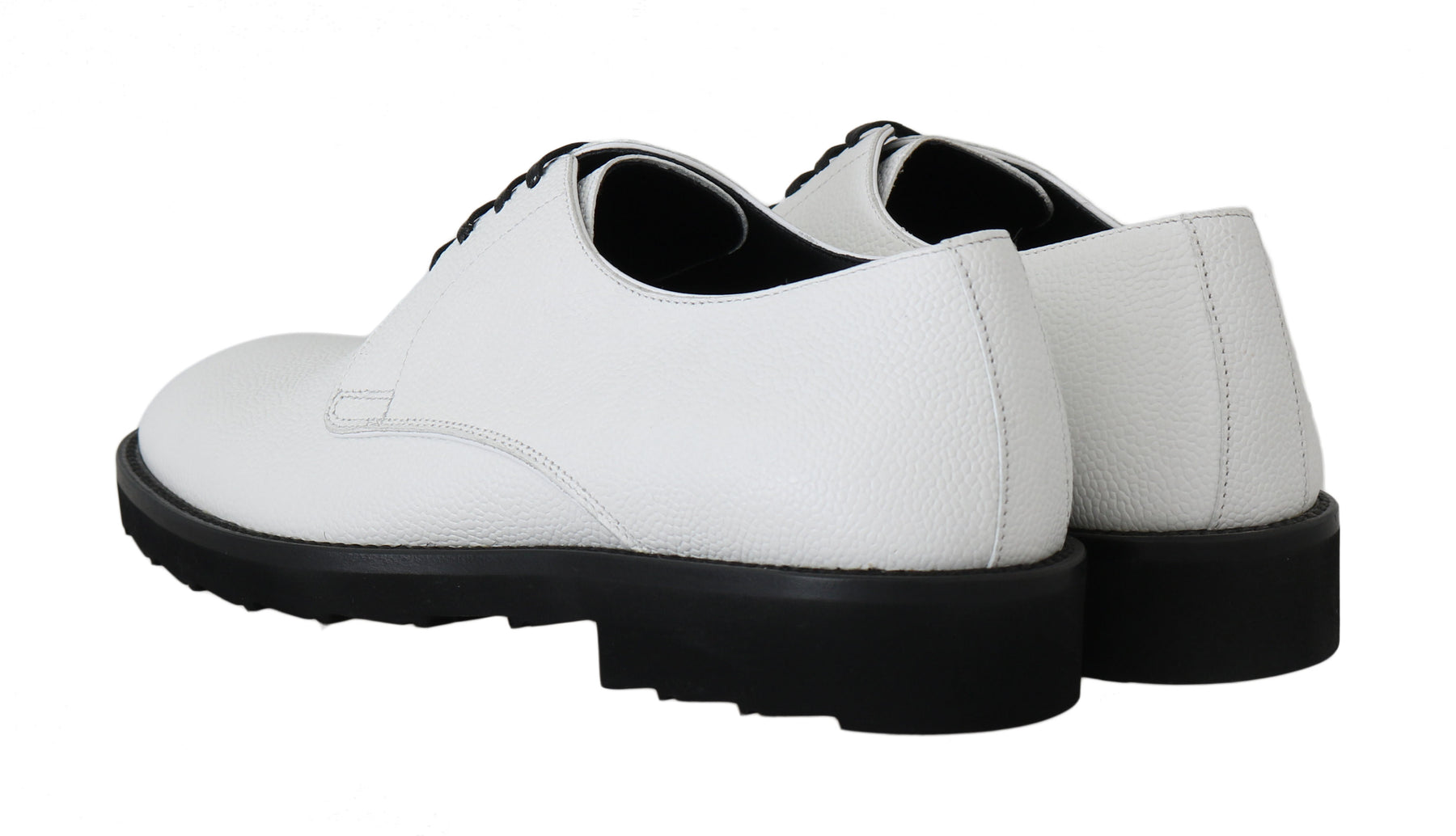 Dolce & Gabbana White Leather Derby Dress Formal Shoes | Regal Royce