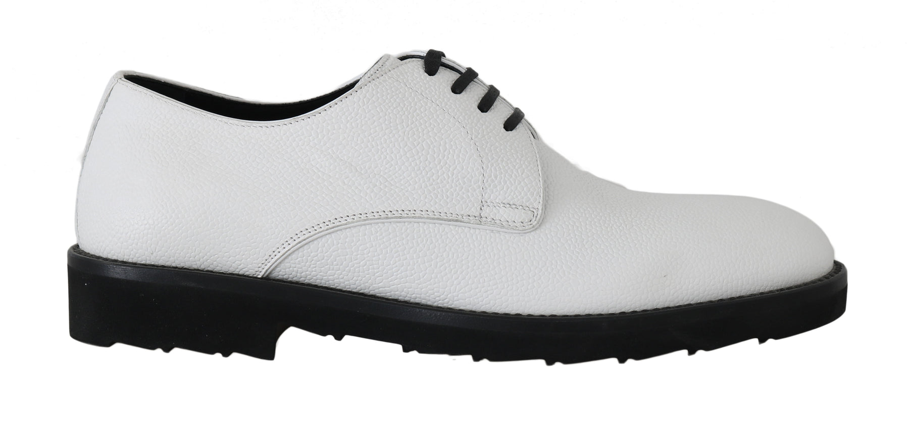 Dolce & Gabbana White Leather Derby Dress Formal Shoes | Regal Royce