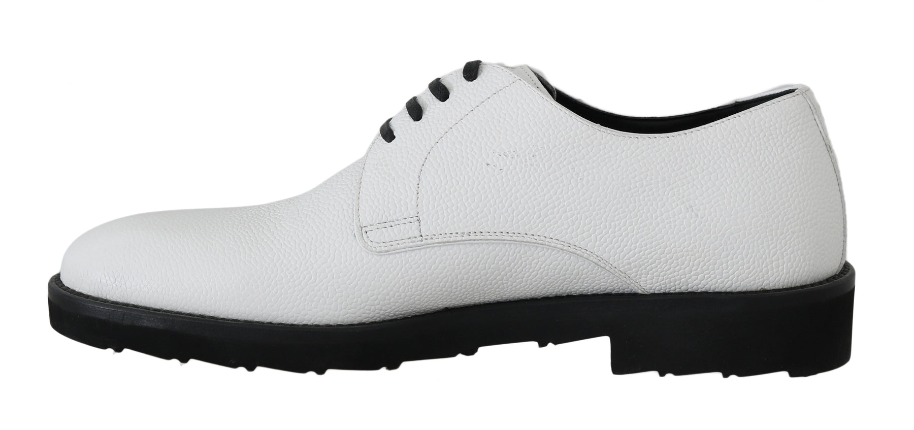 Dolce & Gabbana White Leather Derby Dress Formal Shoes | Regal Royce