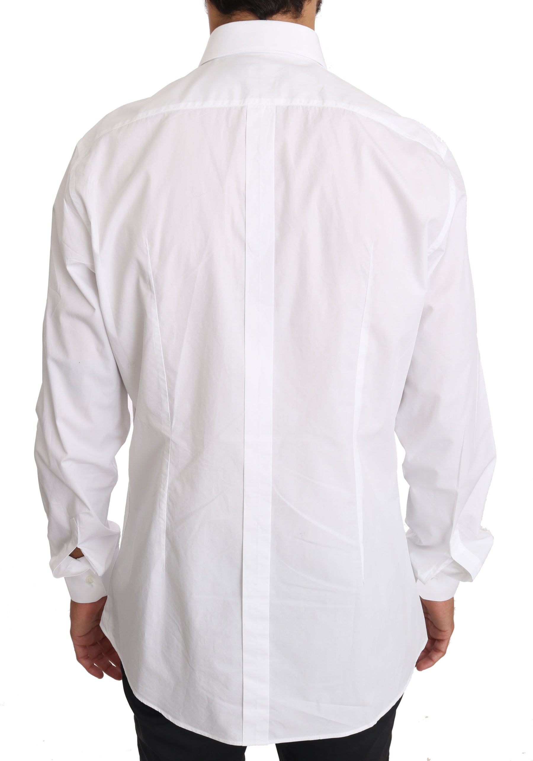Dolce & Gabbana White Cotton GOLD Dress Shirt | Regal Royce
