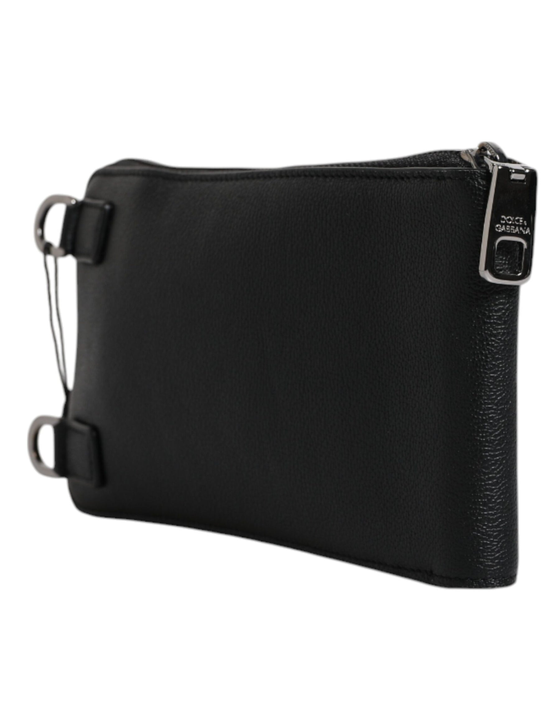 Dolce & Gabbana Black Leather Purse Crossbody Sling Phone Bag | Regal Royce