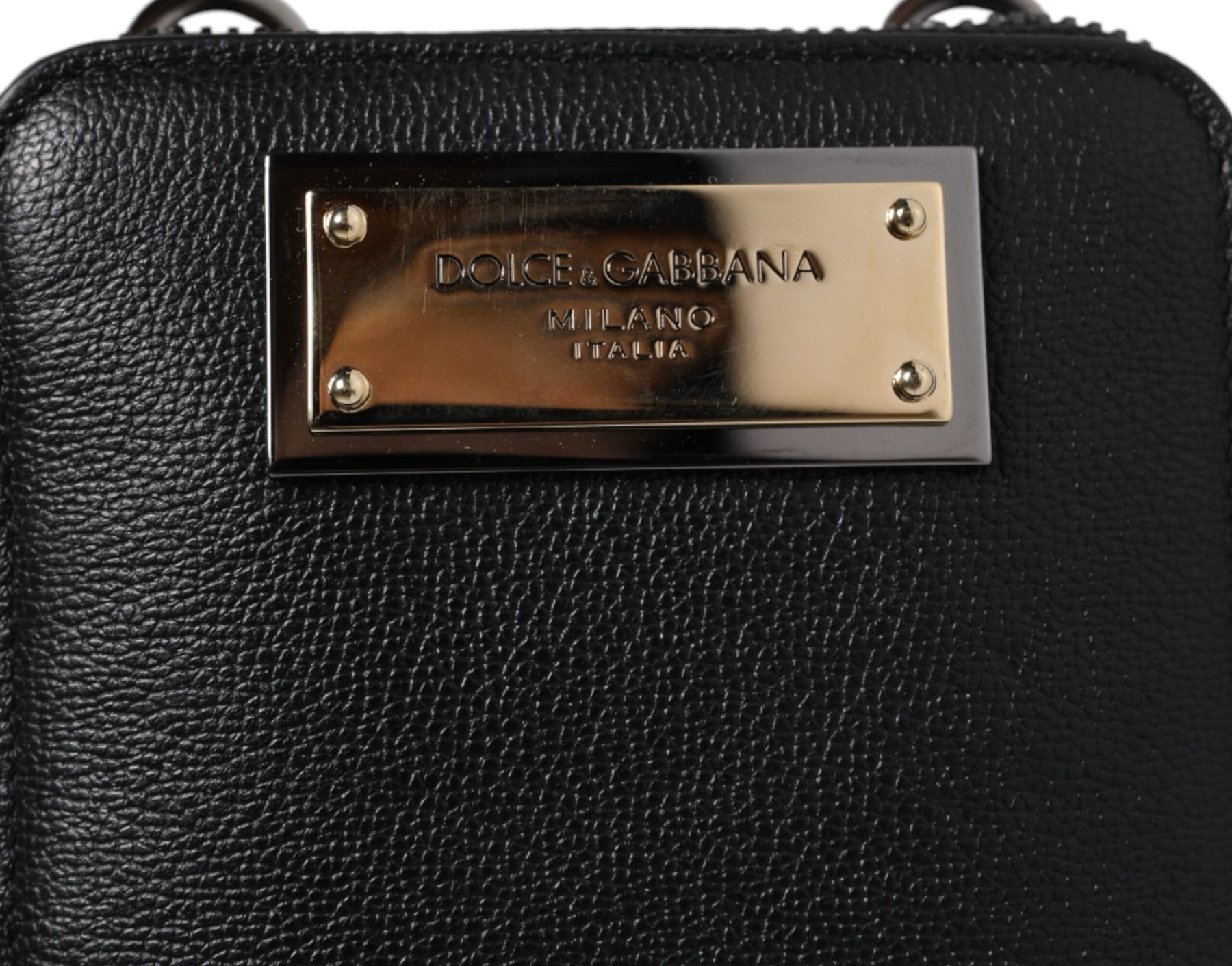 Dolce & Gabbana Black Leather Purse Crossbody Sling Phone Bag | Regal Royce