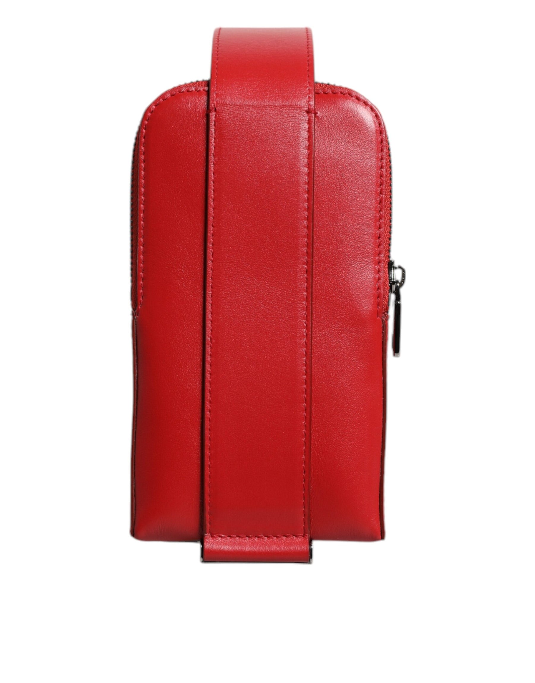 Dolce & Gabbana Red Leather Logo Zip Around Card Holder Wide Strap Wallet (Copy) | Regal Royce