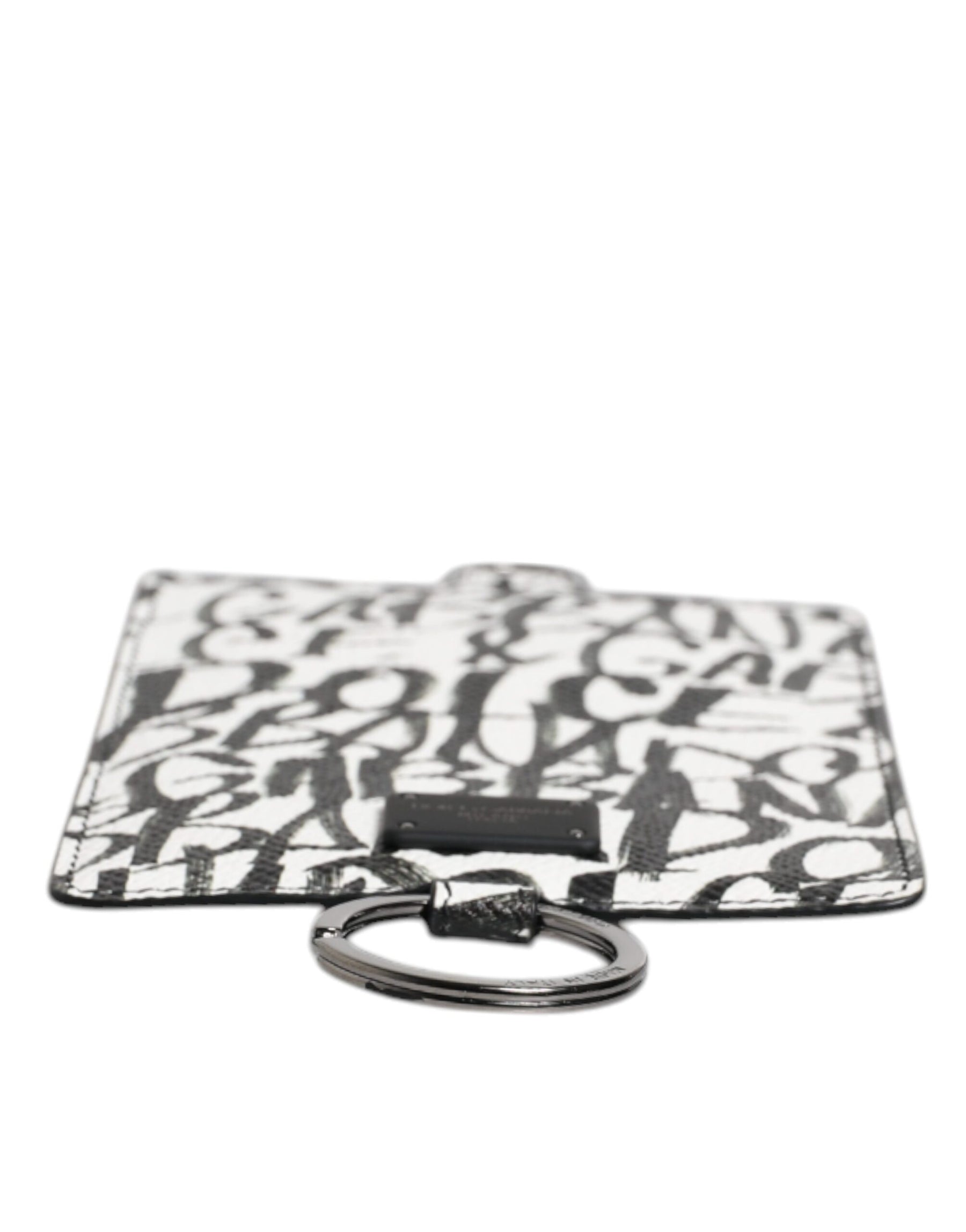 Dolce & Gabbana White Leather Lanyard Logo Print Card Holder Wallet | Regal Royce