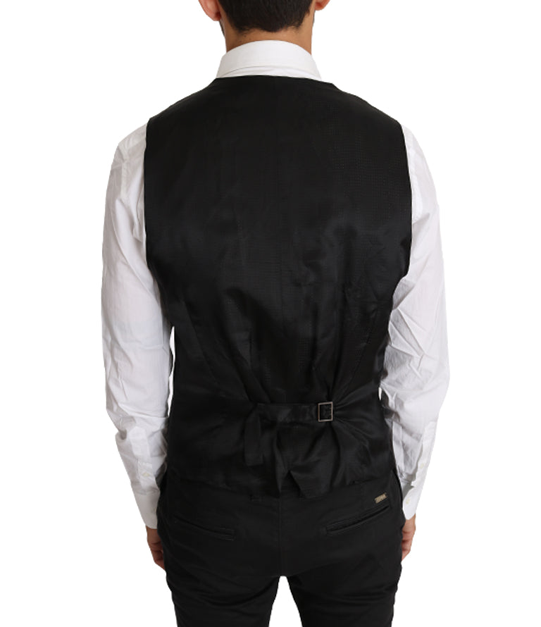 Dolce & Gabbana Gray Solid 100% Wool Waistcoat Vest | Regal Royce