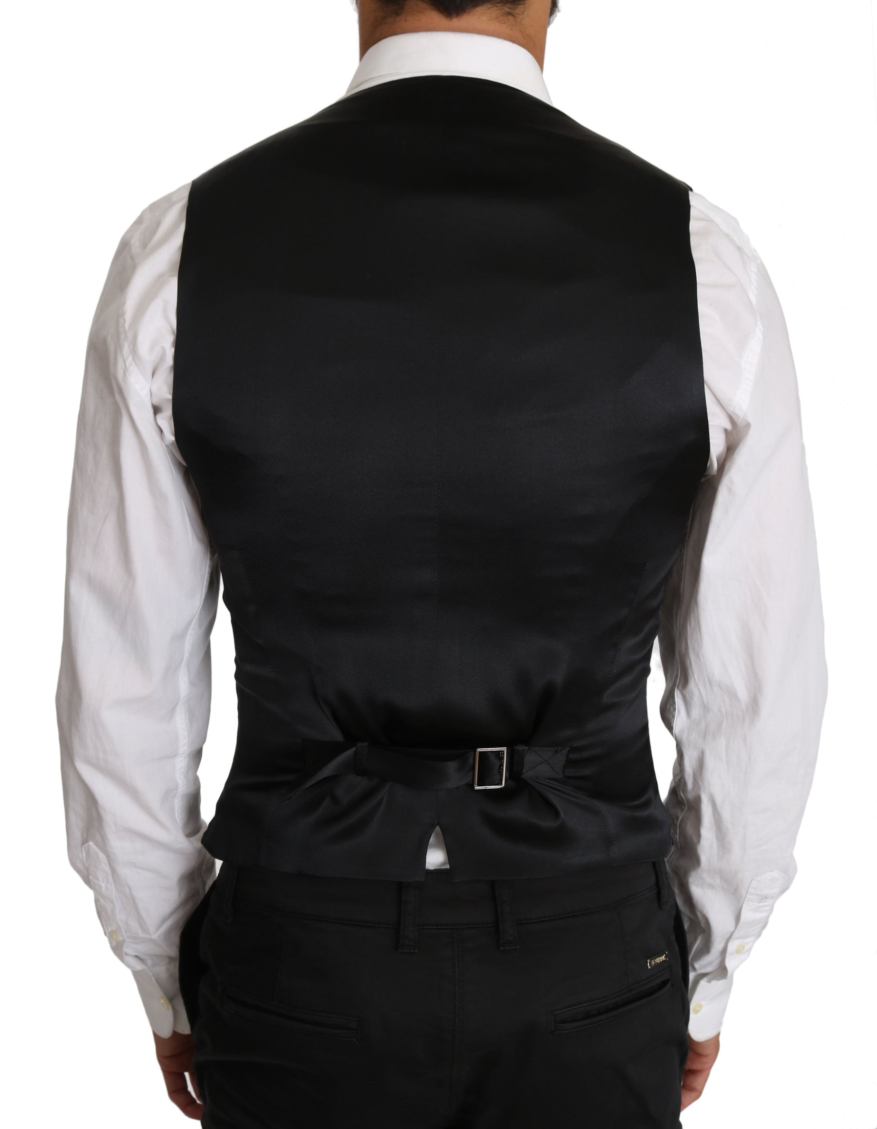 Dolce & Gabbana Gray Wool Double Breasted Waistcoat Vest | Regal Royce