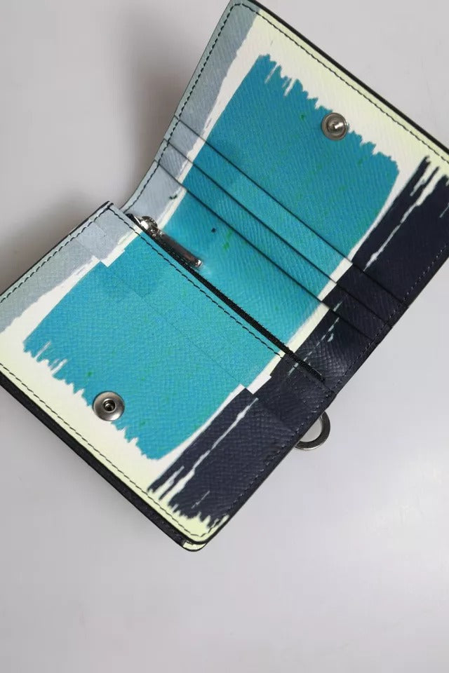 Dolce & Gabbana Multicolor Leather DG Logo Bifold Card Holder Wallet | Regal Royce