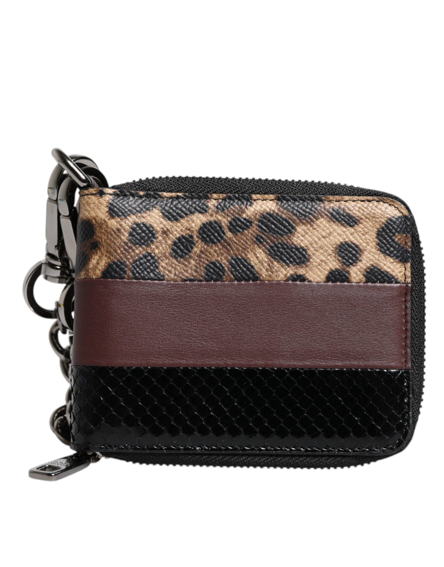 Dolce & Gabbana Multicolor Leopard Leather DG Bifold Card Holder Wallet | Regal Royce