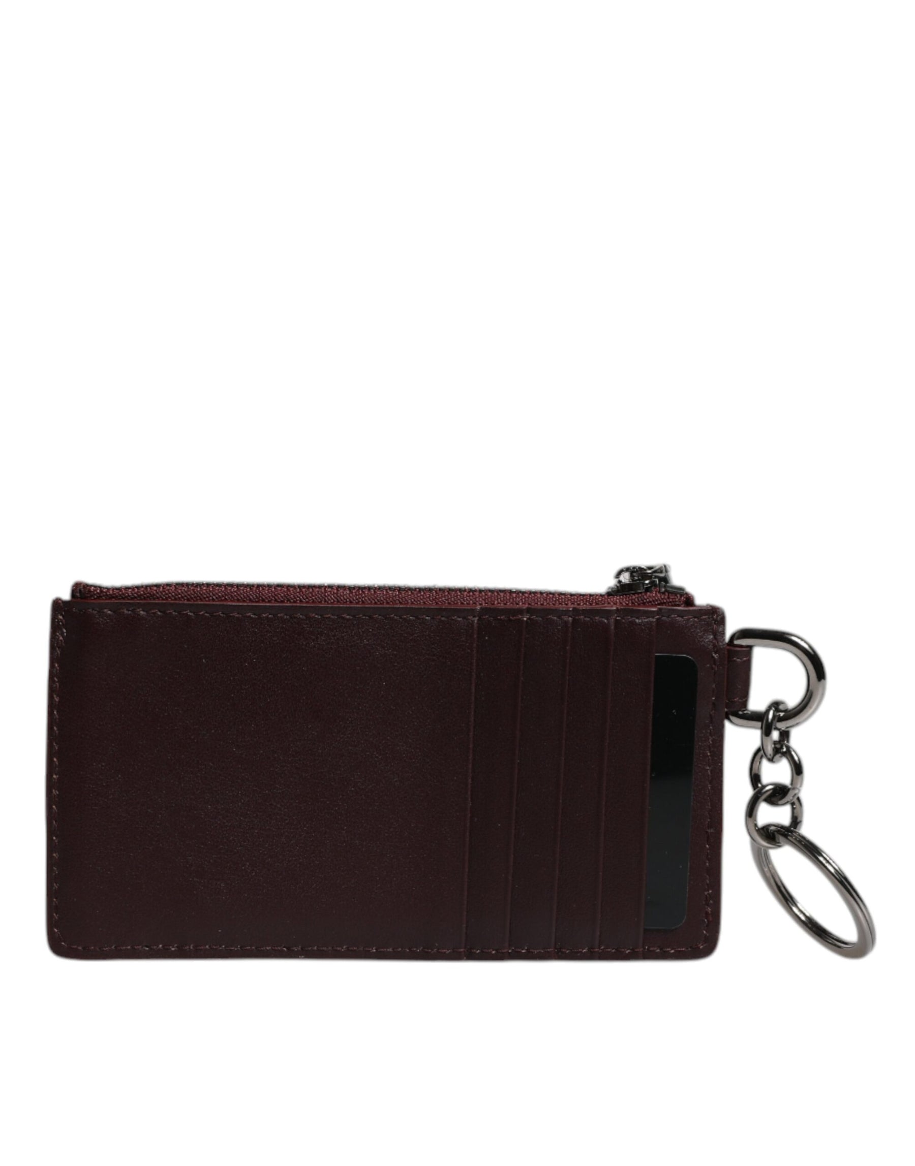 Dolce & Gabbana Brown Calfskin Leather DG Logo Card Holder Wallet | Regal Royce