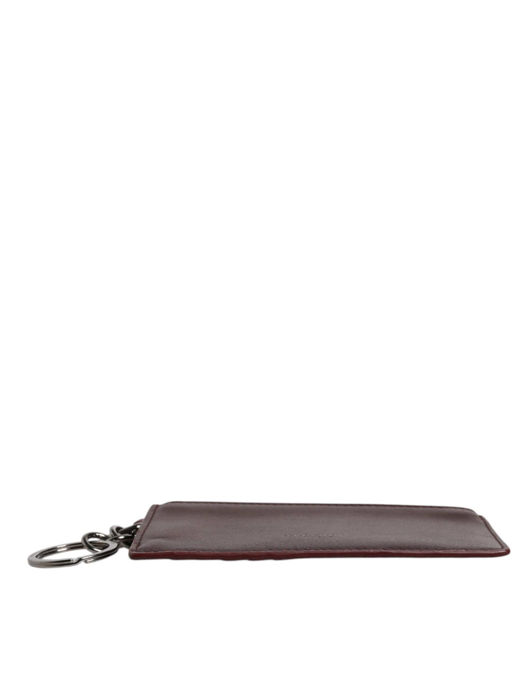 Dolce & Gabbana Brown Calfskin Leather DG Logo Card Holder Wallet | Regal Royce