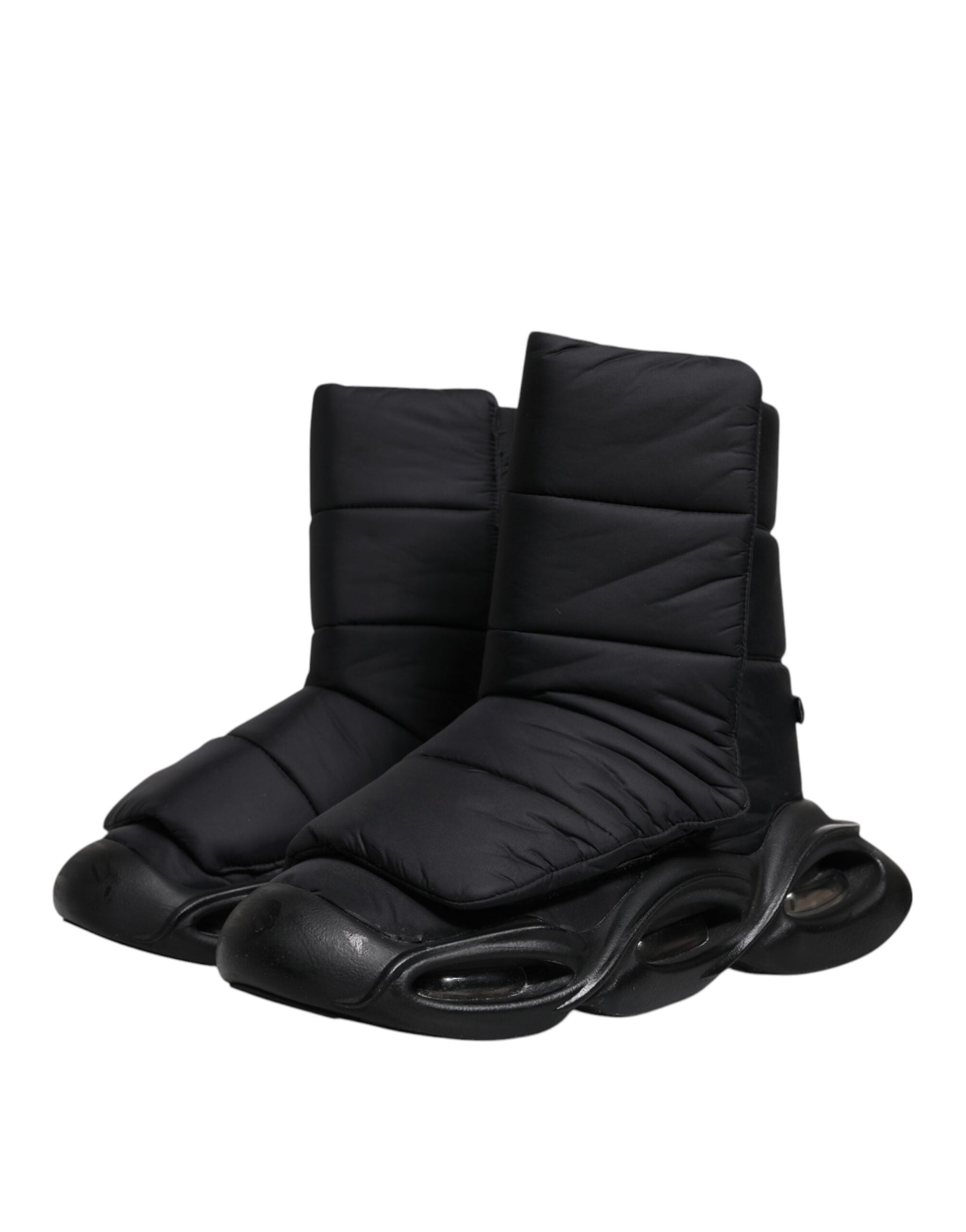 Dolce & Gabbana Black Slip On Wave Quilted Sneakers Shoes | Regal Royce