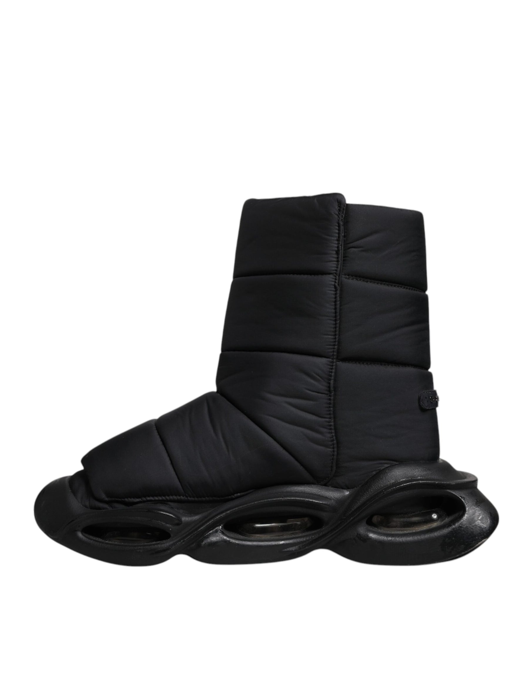Dolce & Gabbana Black Slip On Wave Quilted Sneakers Shoes | Regal Royce