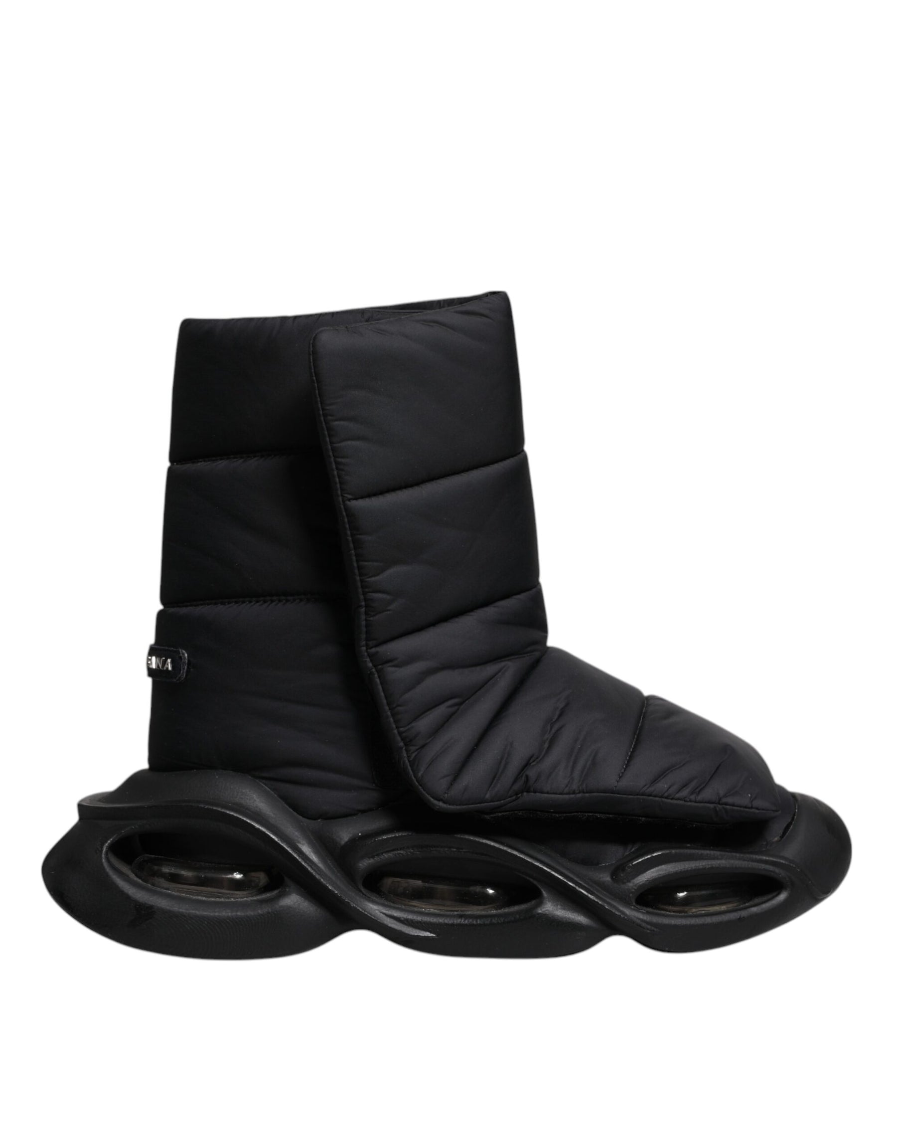 Dolce & Gabbana Black Slip On Wave Quilted Sneakers Shoes | Regal Royce
