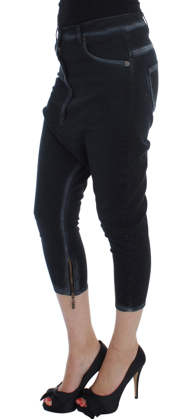 Cavalli Blue Cotton Stretch Baggy Relax Jeans | Regal Royce