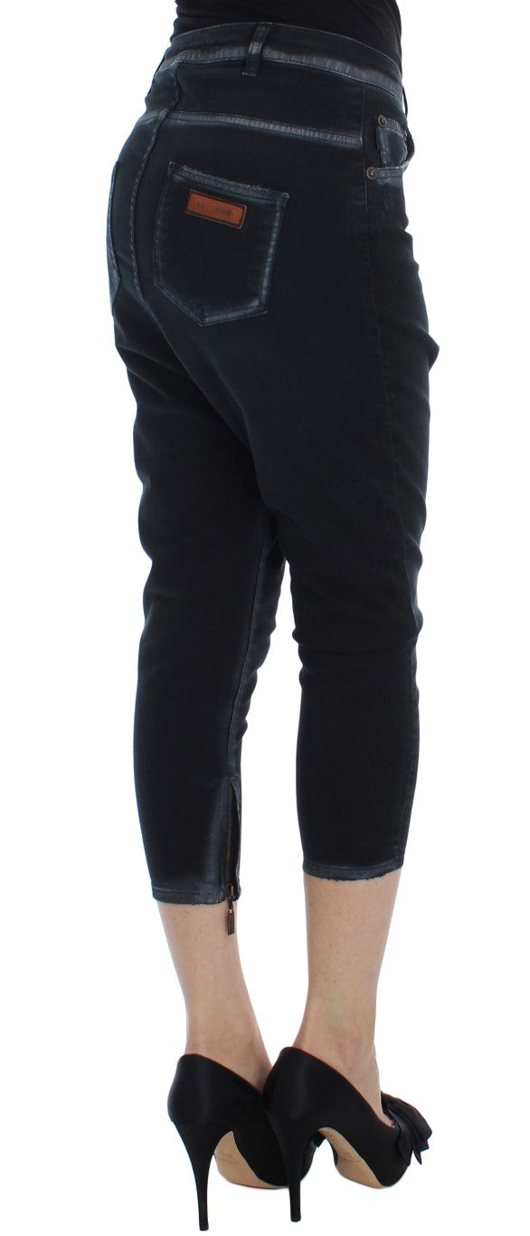 Cavalli Blue Cotton Stretch Baggy Relax Jeans | Regal Royce
