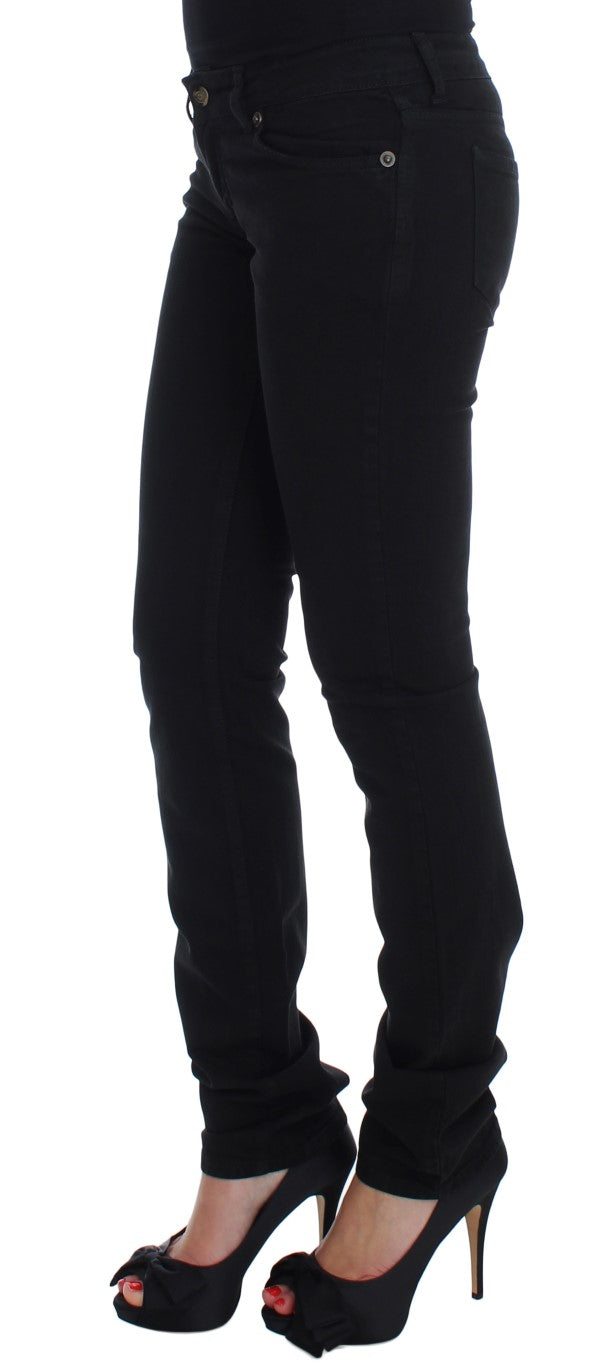 Cavalli Black Cotton Stretch Slim Skinny Fit Jeans | Regal Royce