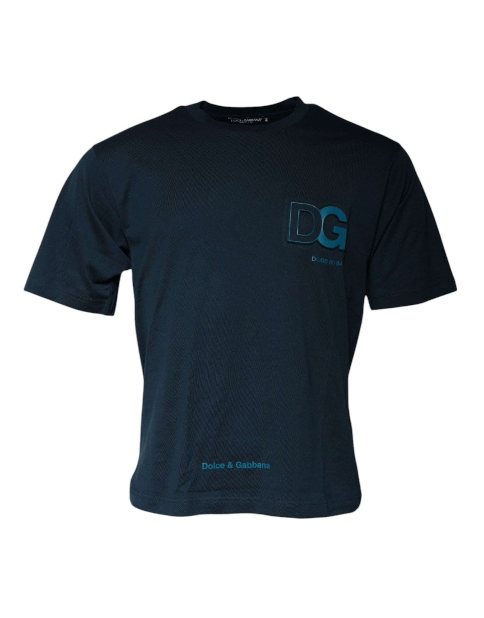 Dolce & Gabbana Blue Logo Crew Neck Short Sleeves T-shirt | Regal Royce