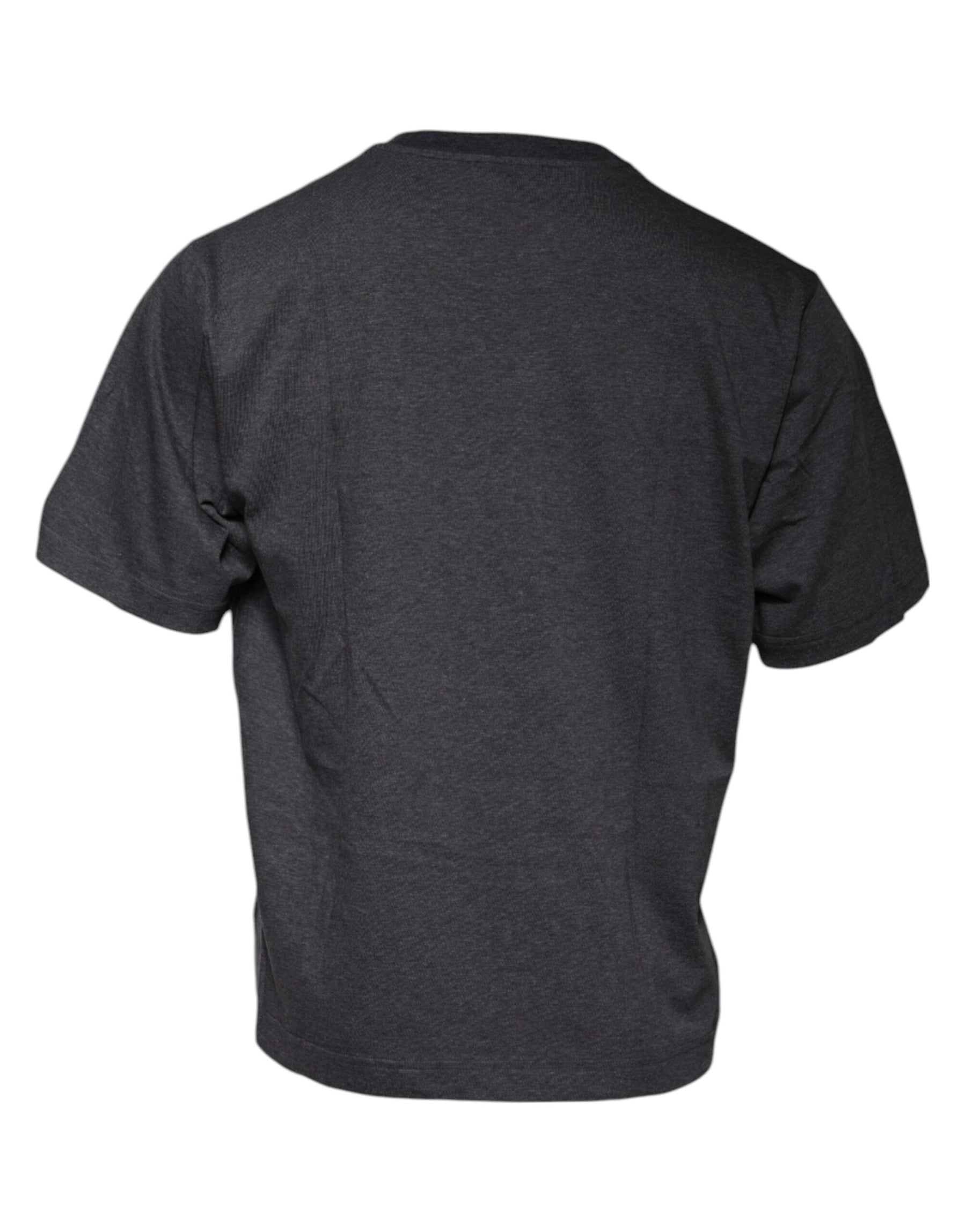 Dolce & Gabbana Dark Gray Crew Neck Short Sleeves T-shirt | Regal Royce
