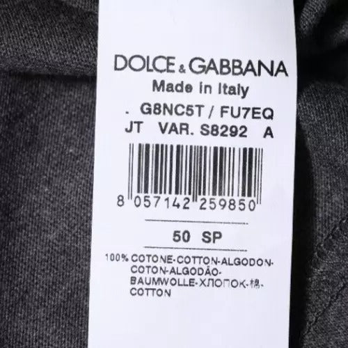 Dolce & Gabbana Dark Gray Crew Neck Short Sleeves T-shirt | Regal Royce