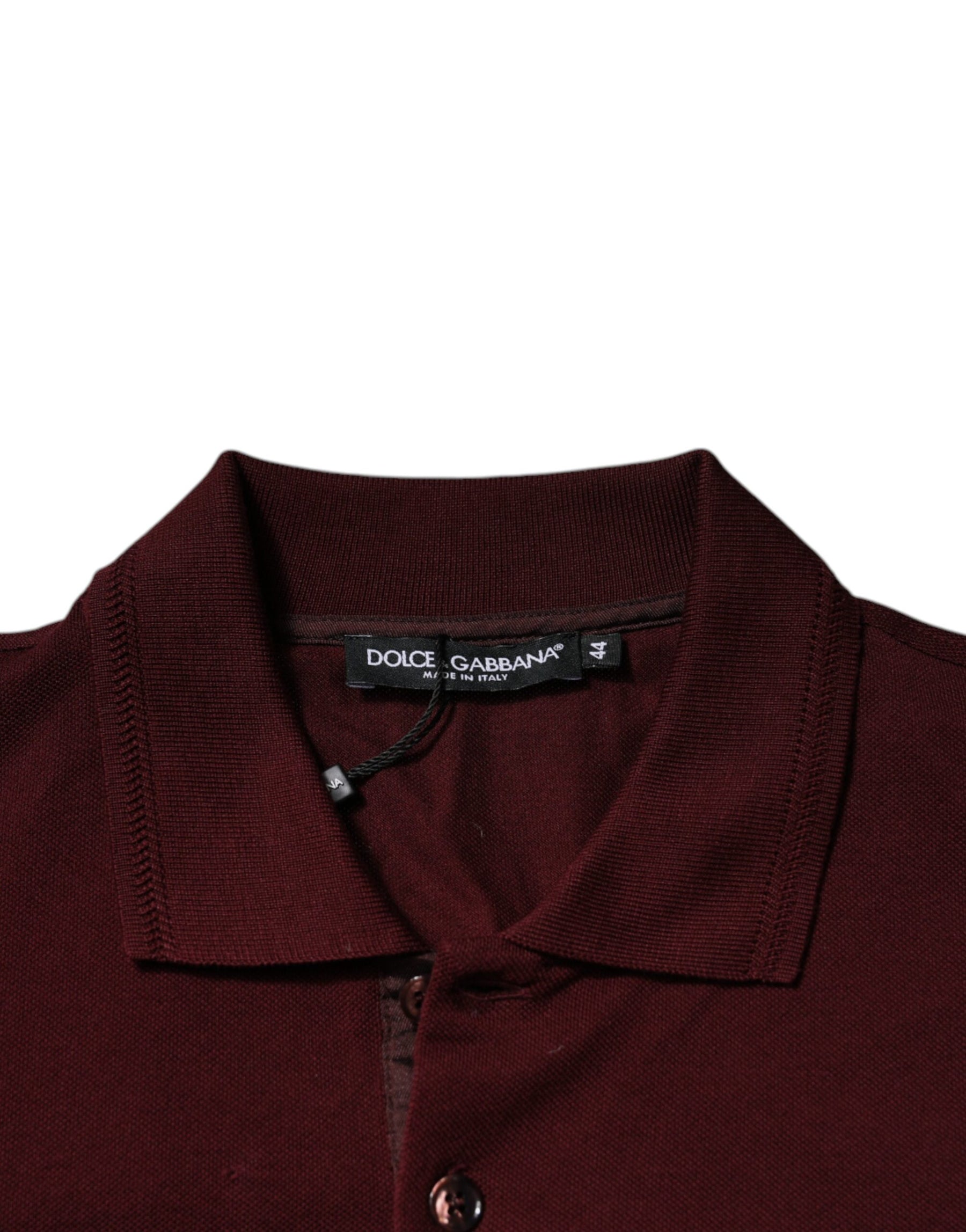Dolce & Gabbana Maroon Collared Short Sleeves Polo T-shirt | Regal Royce