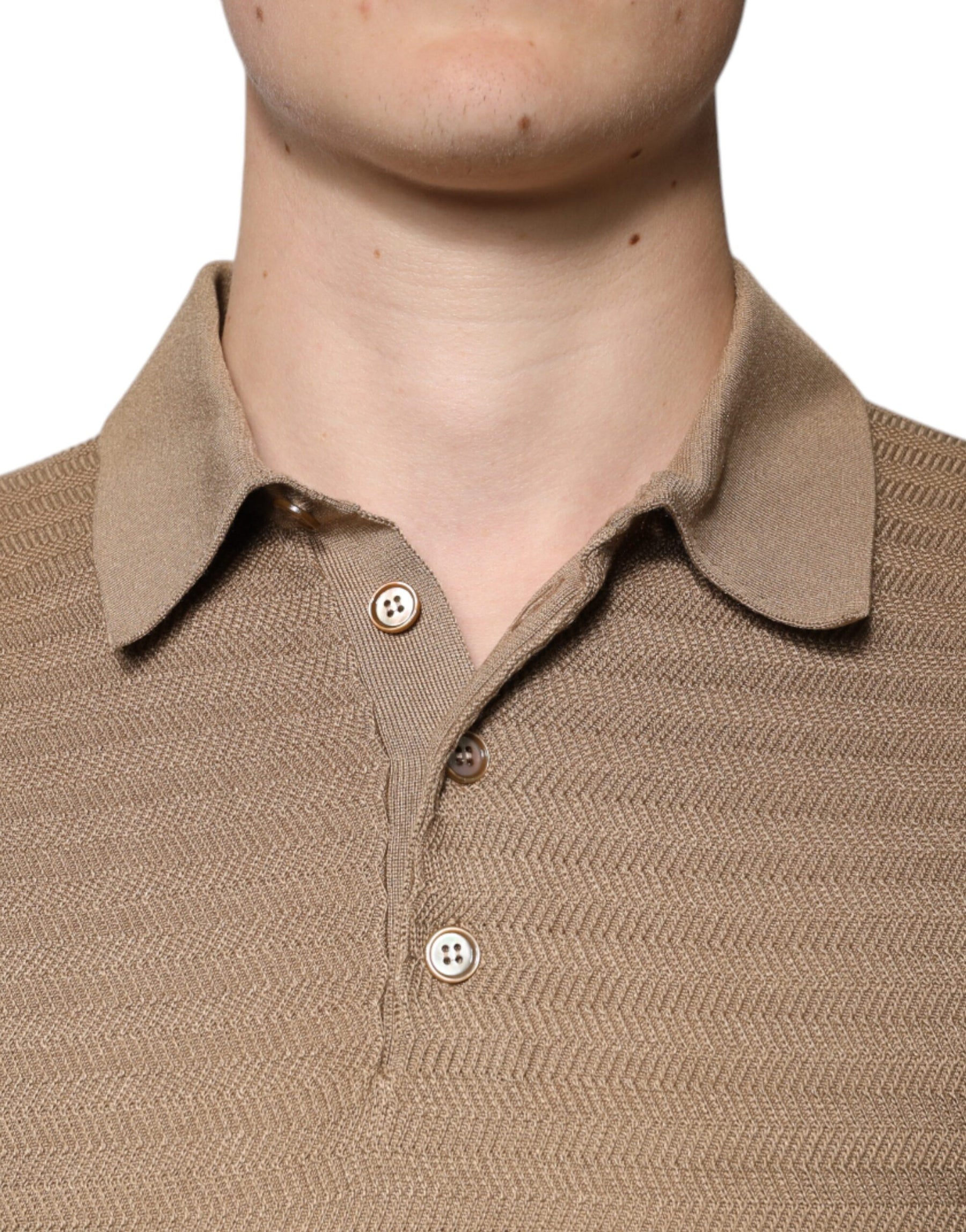 Dolce & Gabbana Brown Collared Short Sleeves Polo T-shirt | Regal Royce