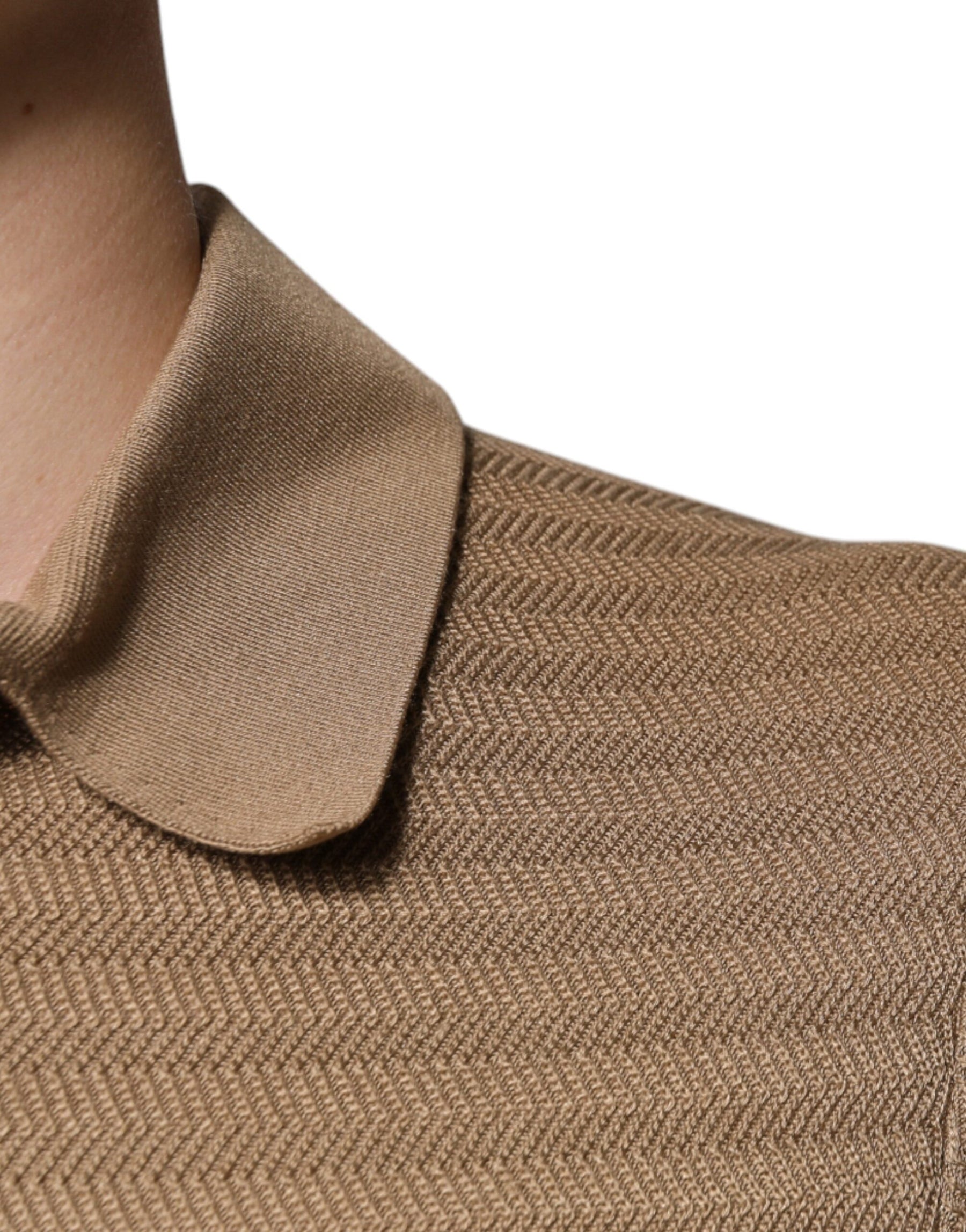Dolce & Gabbana Brown Collared Short Sleeves Polo T-shirt | Regal Royce