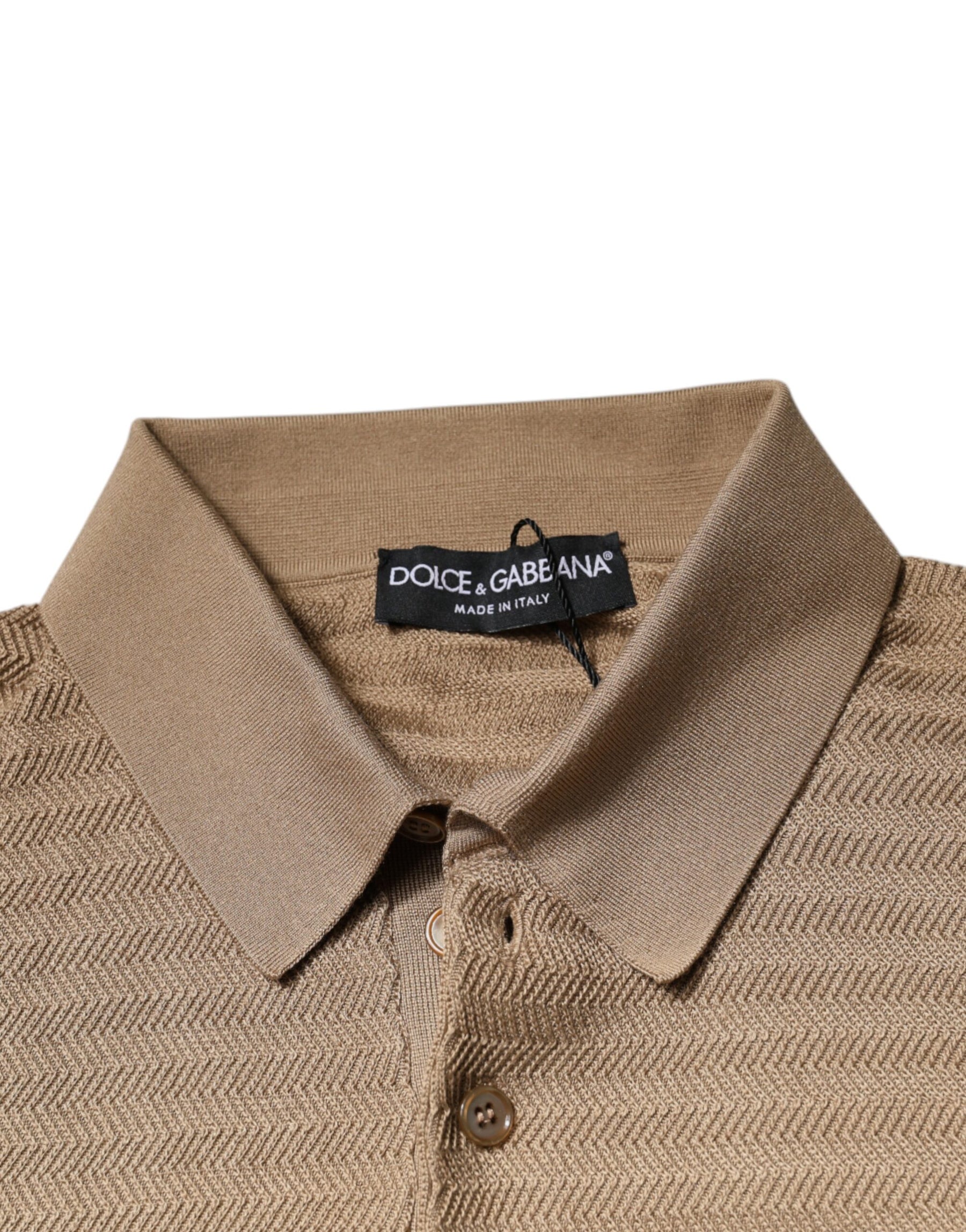 Dolce & Gabbana Brown Collared Short Sleeves Polo T-shirt | Regal Royce