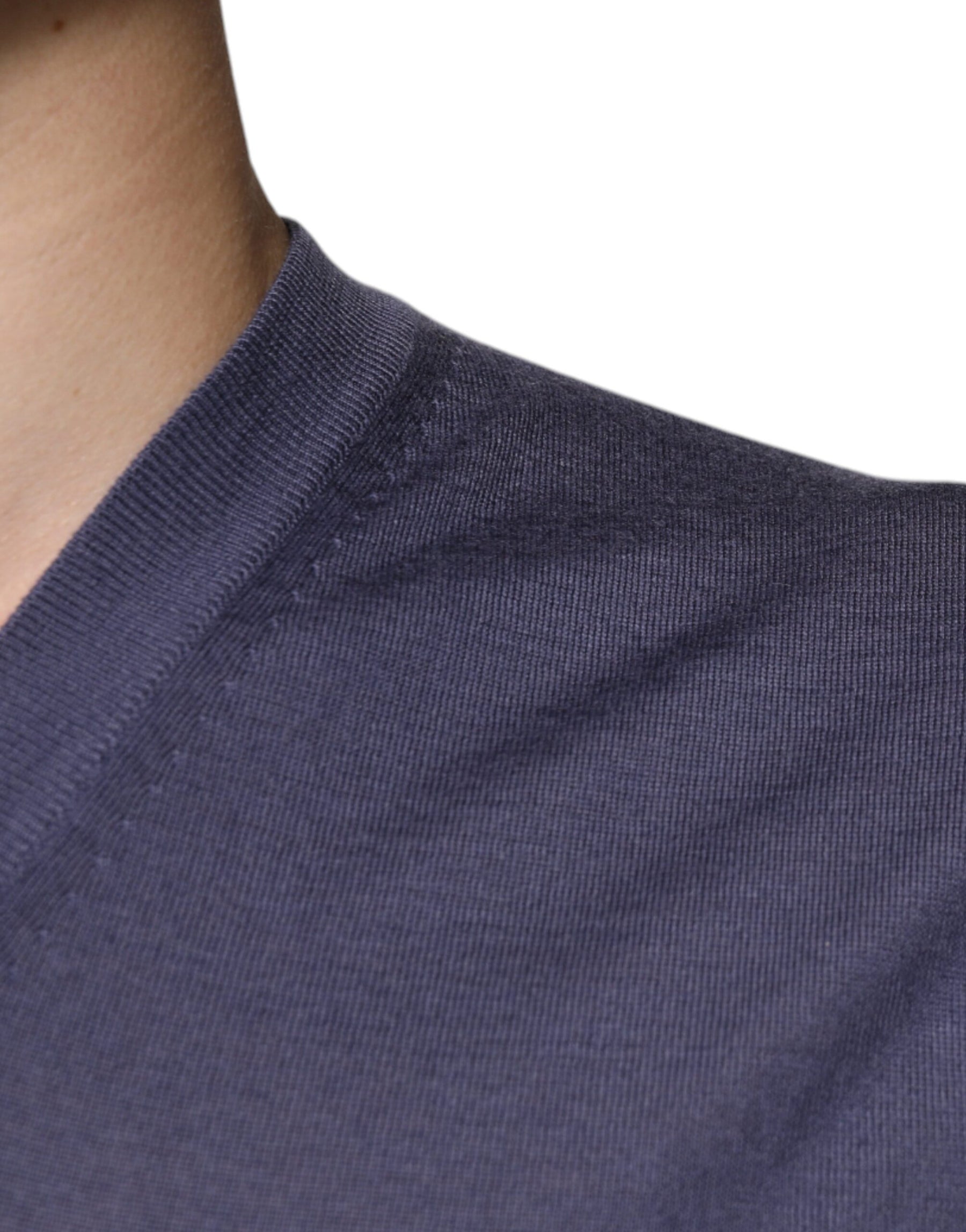 Dolce & Gabbana Gray Cashmere V-neck Men Pullover Sweater | Regal Royce