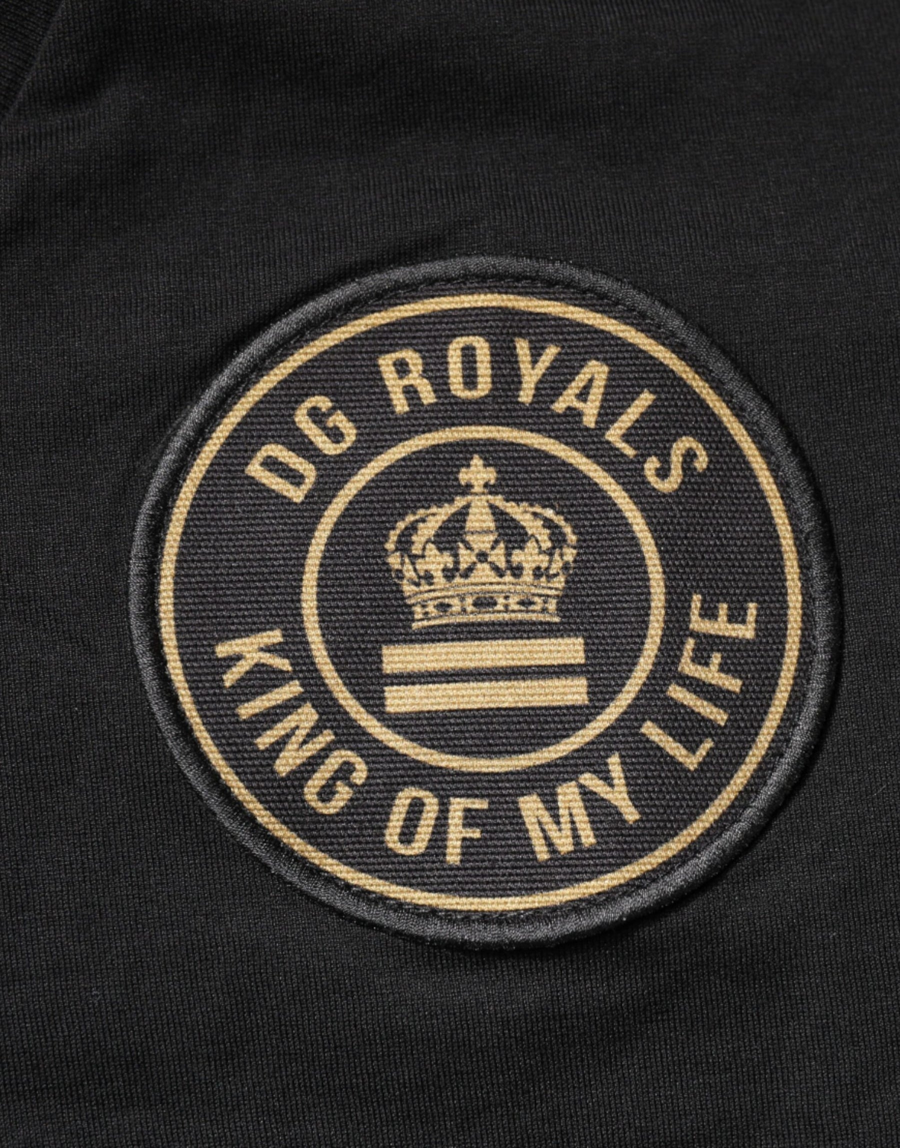 Dolce & Gabbana Black Cotton Logo Vneck Short Sleeve T-shirt | Regal Royce