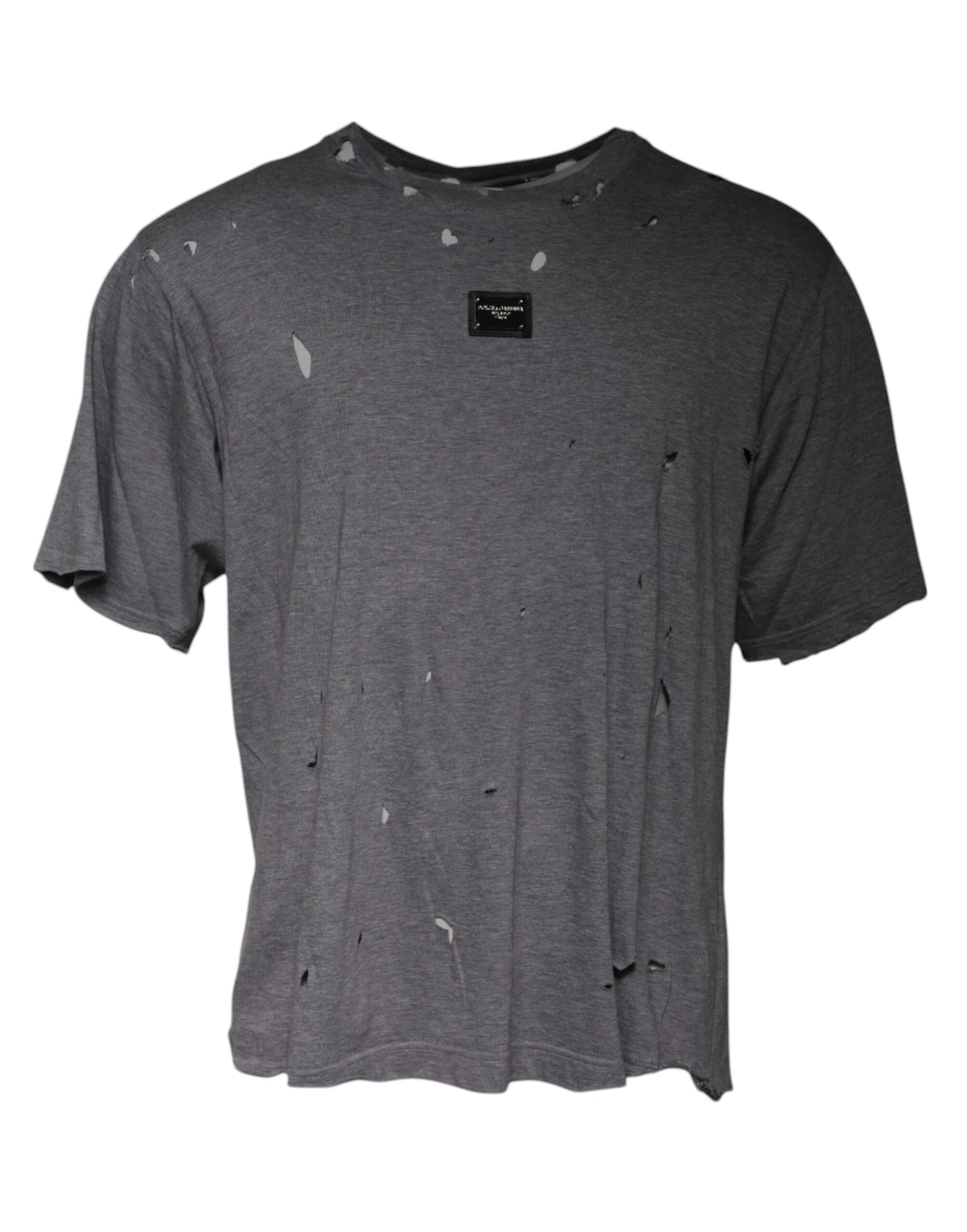 Dolce & Gabbana Gray Logo Crew Neck Short Sleeves T-shirt | Regal Royce